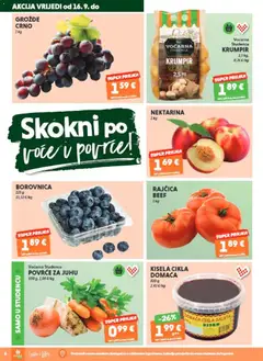 Studenac Katalog - Pregled kataloga iz trgovine Studenac, vrijedi od 16.09.2026 | Stranica: 6 | Proizvodi: Krumpir, Nektarina, Rajčica, Povrce za juhu