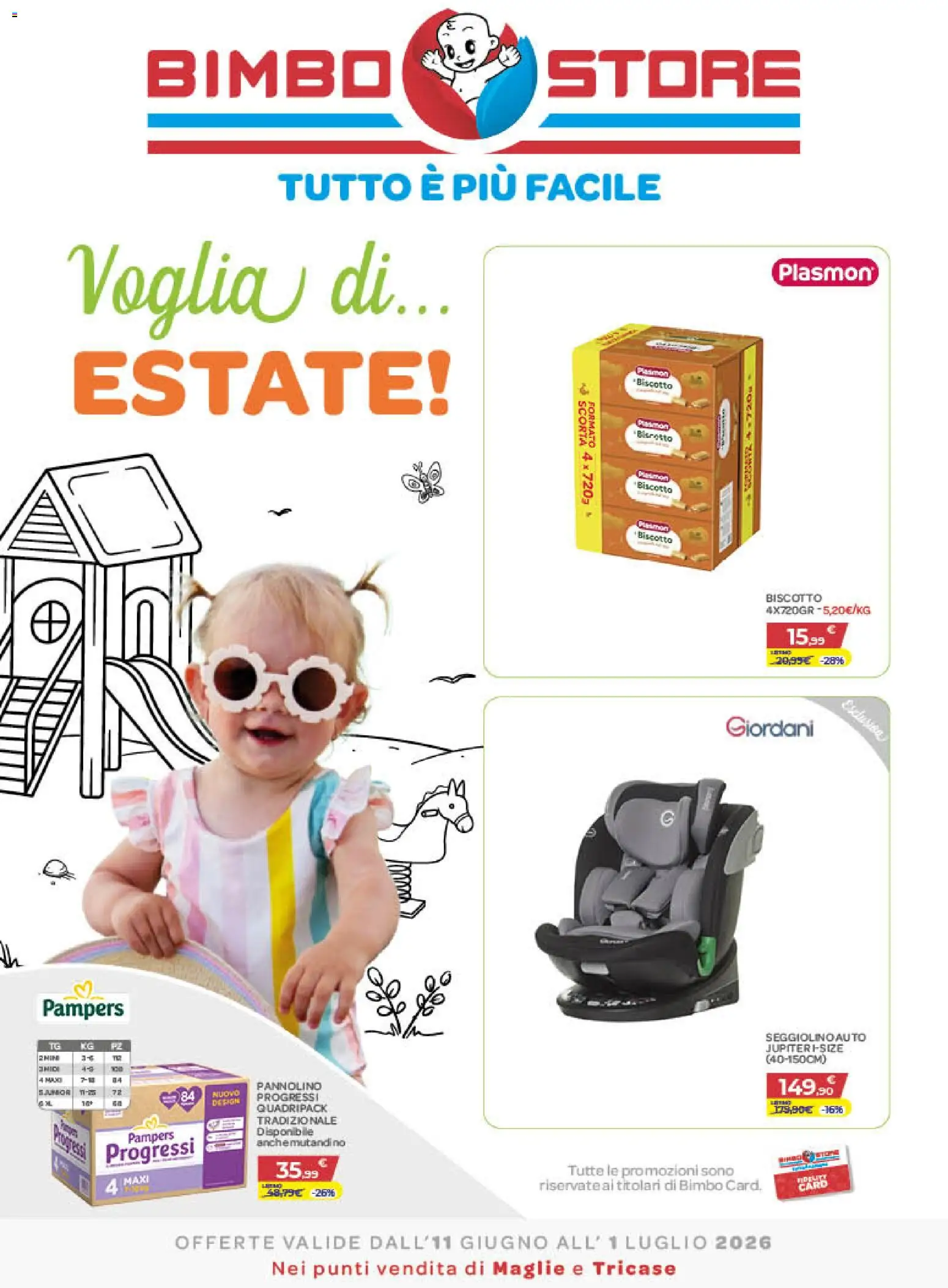 Volantino Bimbo store del 11.06.2026 | Pagina: 1 | Prodotti: Pampers, PC