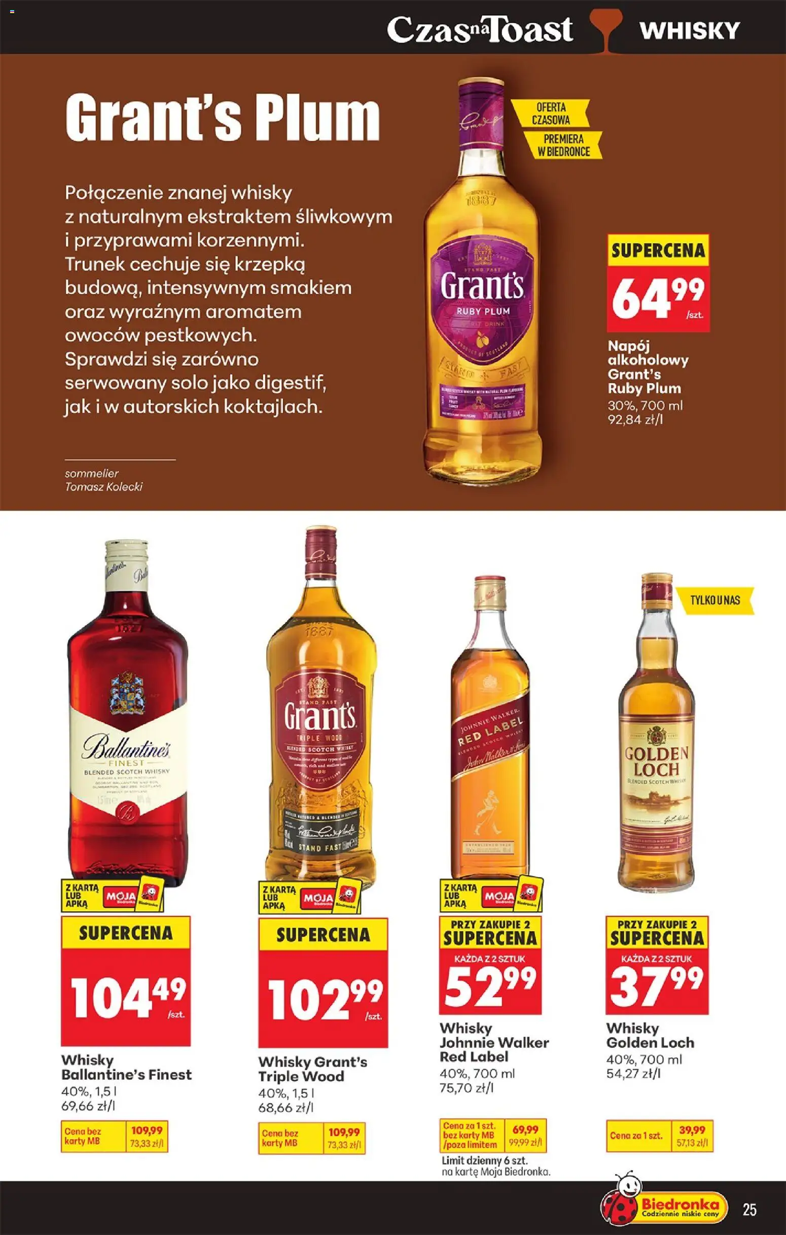 Biedronka Polsko leták - Czas na toast od 18.05.2026 | Strana: 25 | Produkty: Finest, Whisky, Ballantine's, Whisky Red Label