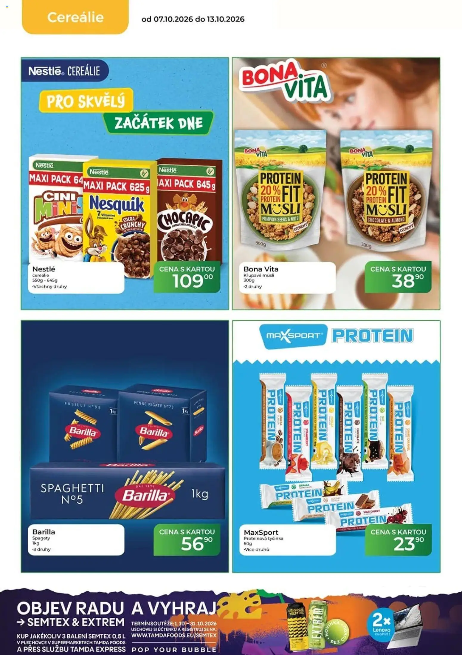 Tamda Foods leták od 07.10.2026 | Strana: 24 | Produkty: Barilla, Špagety, Semtex, Chocapic