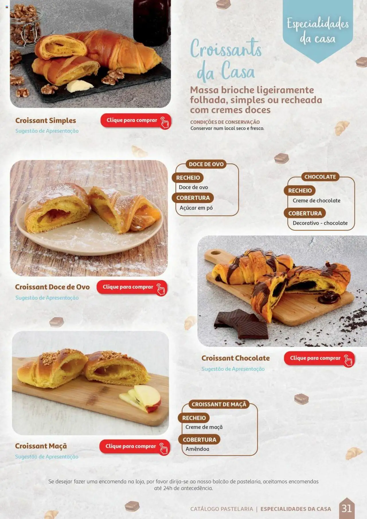 Auchan Catálogo de Pastelaria │ válido de 08/04/2024 | Página: 31 | Produtos: Maça, Doces, Massa, Creme