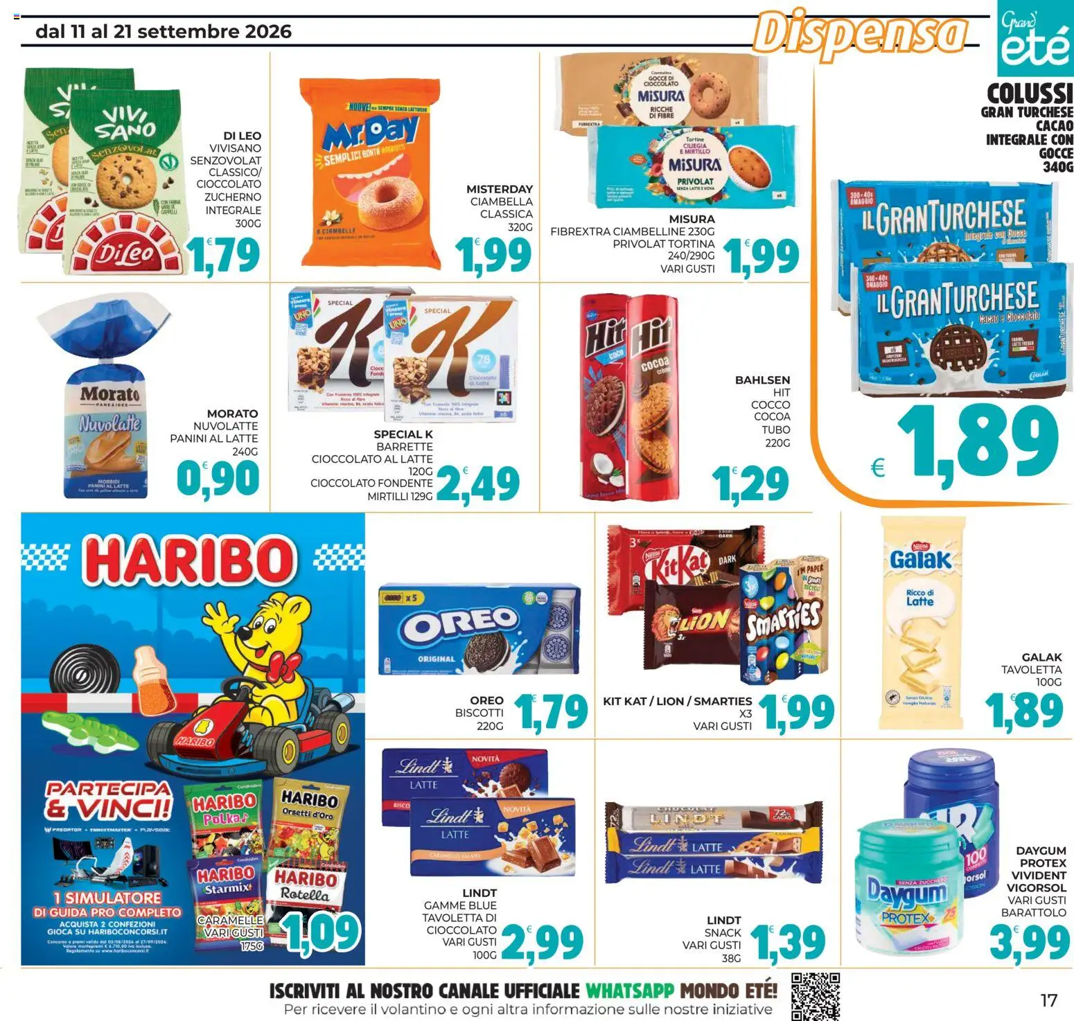 Volantino Eté del 11/09/2026 | Pagina: 17 | Prodotti: Ciambella, Cioccolato, Caramelle, Biscotti