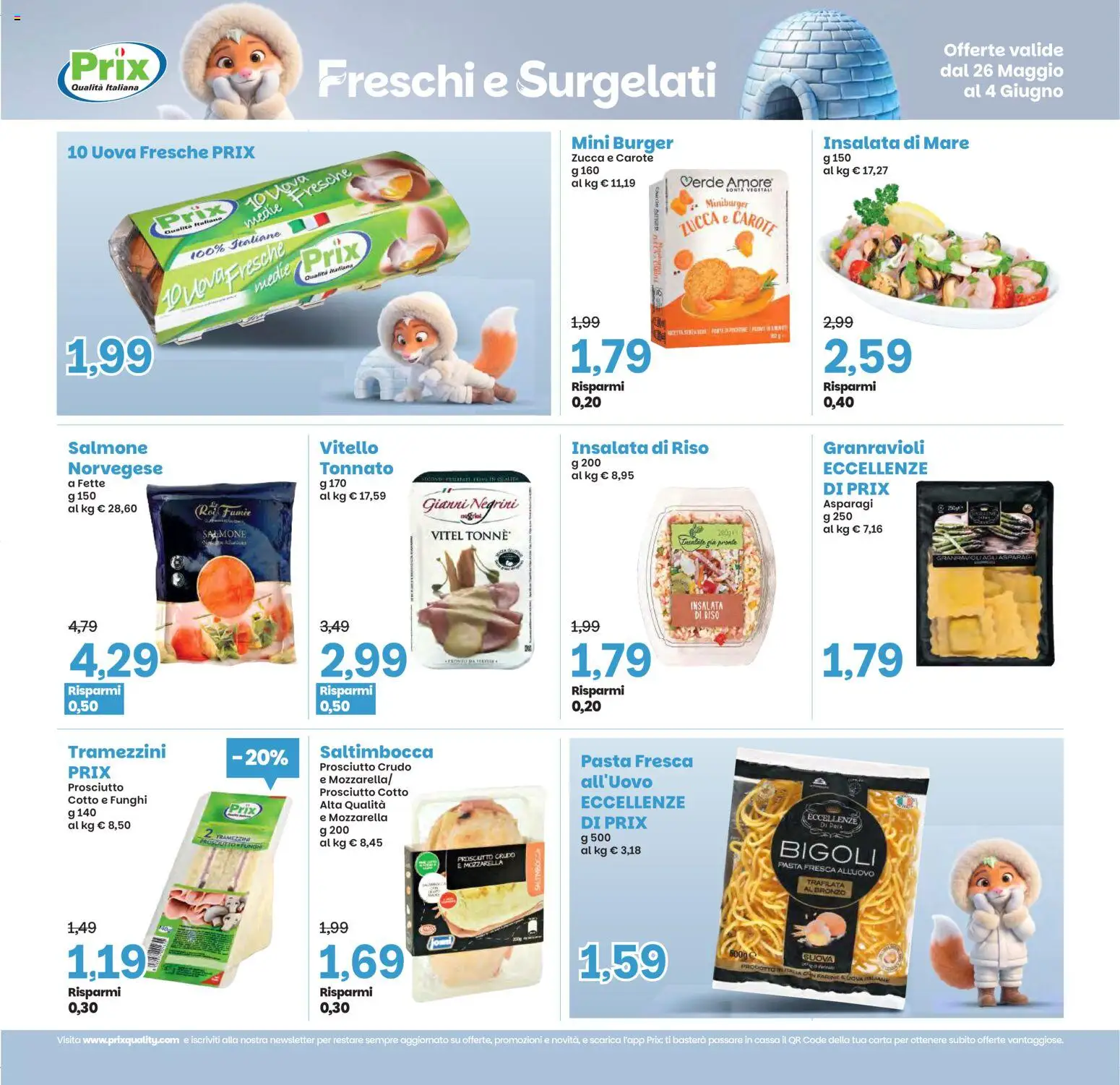 Volantino Prix del 26.05.2026 | Pagina: 8 | Prodotti: Prosciutto Cotto, Salmone, Prosciutto, Zucca