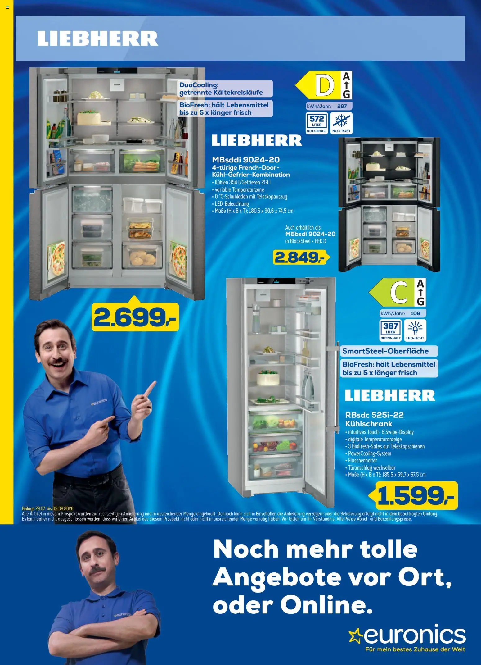 Euronics Prospekt – gültig ab 29.07.2026 | Seite: 16 | Produkte: Liebherr, Kühlschrank, Kühlgefrierkombination