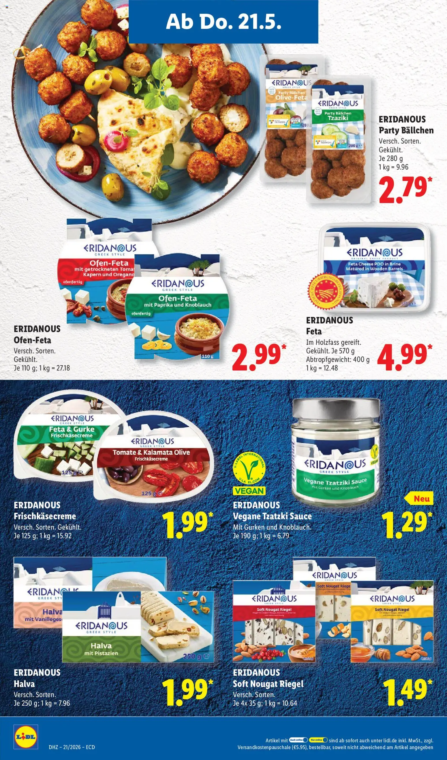 Lidl Prospekt – gültig ab 18.05.2026 | Seite: 58 | Produkte: Feta, Pistazien, Paprika, Knoblauch