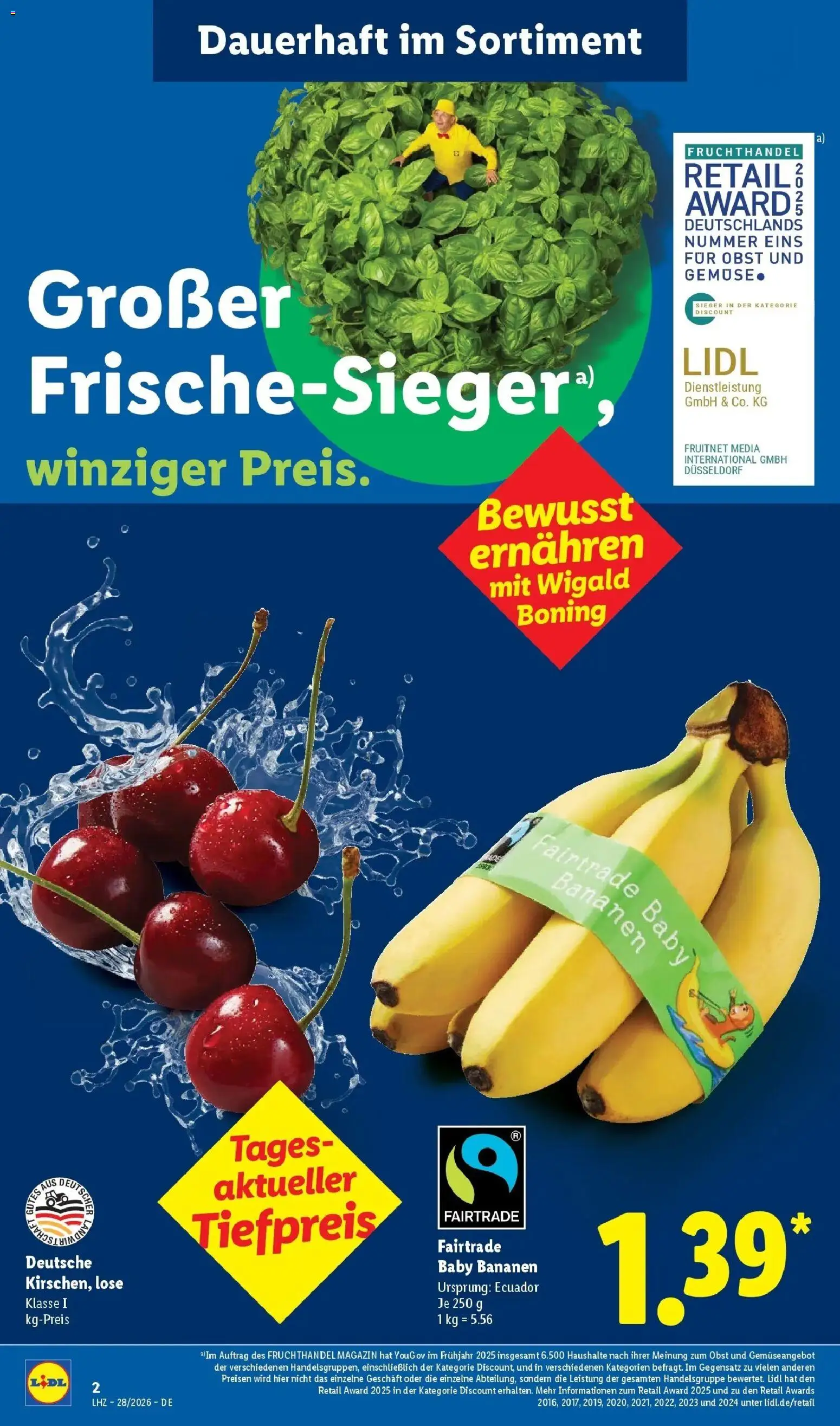 Lidl Prospekt Plettenberg – gültig ab 06.07.2026 | Seite: 2 | Produkte: Bananen, Gemüse, Obst