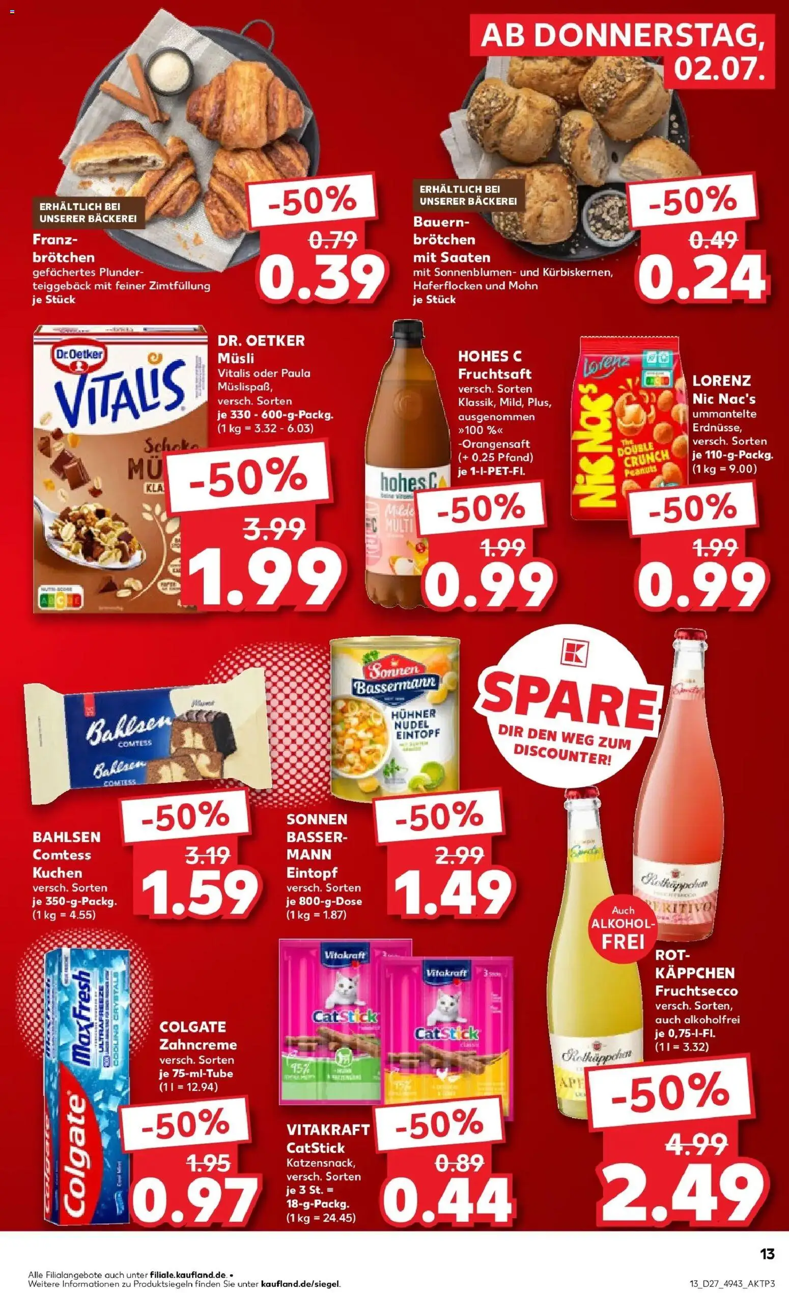 Kaufland Prospekt Troisdorf – gültig ab 29.06.2026 | Seite: 24 | Produkte: Bäckerei, Erdnüsse, Hohes c, Kuchen
