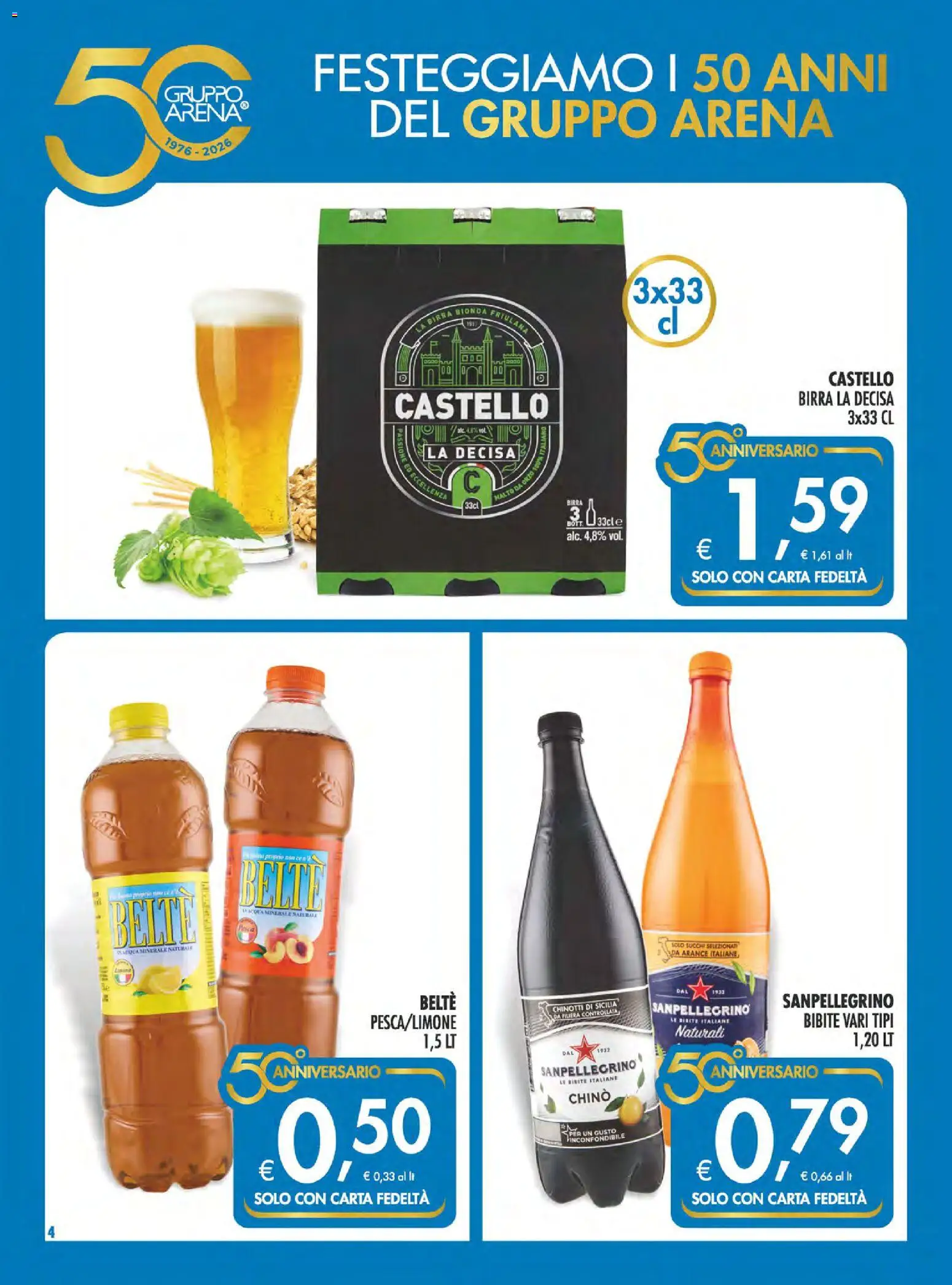 Volantino SuperConveniente del 11.06.2026 | Pagina: 4 | Prodotti: Birra, Arance, Acqua, Acqua minerale