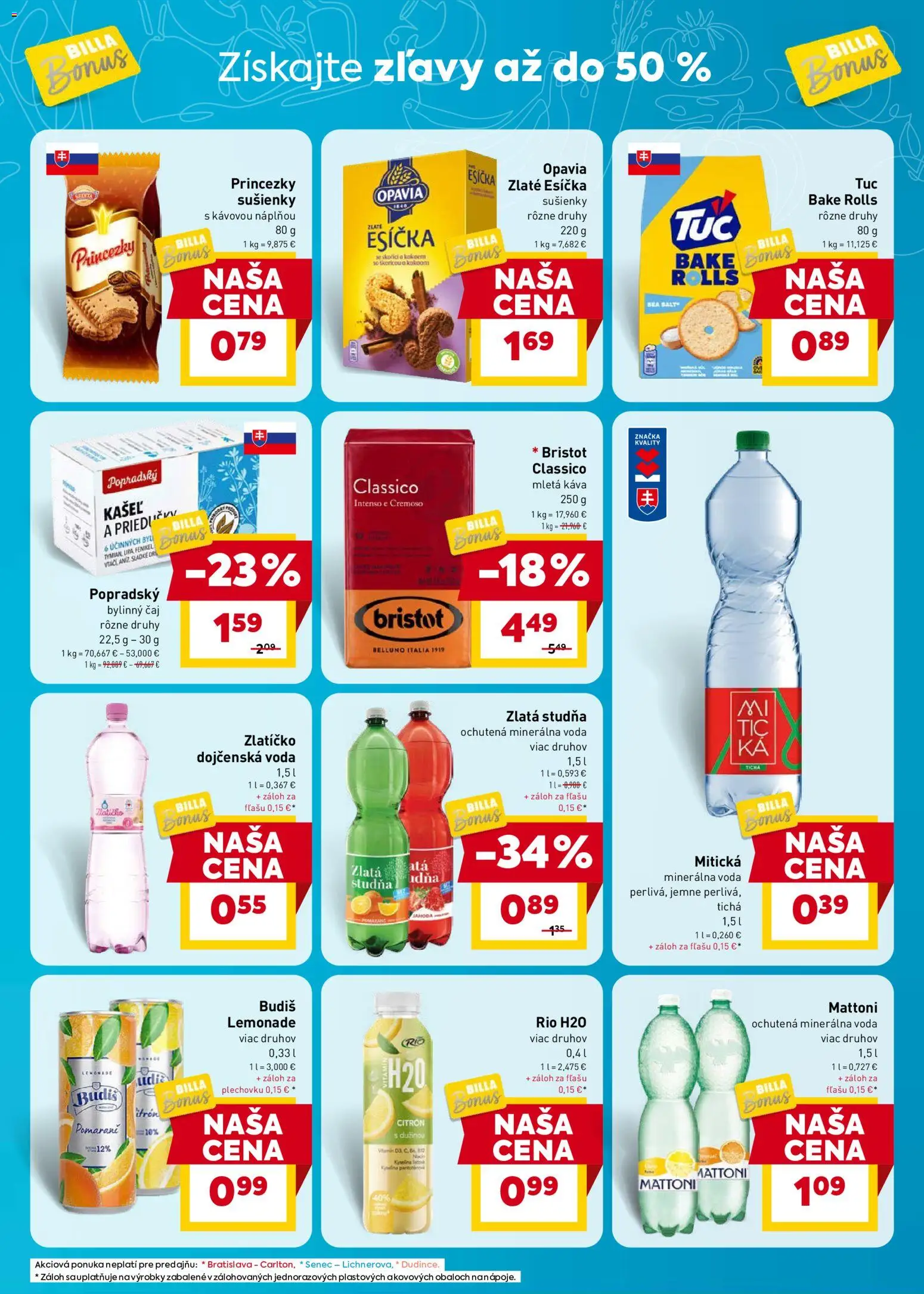 Nové Billa akcie – leták je platný od 13.05.2026 | Strana: 5 | Produkty: Káva, Voda, Minerálna voda, Mitická