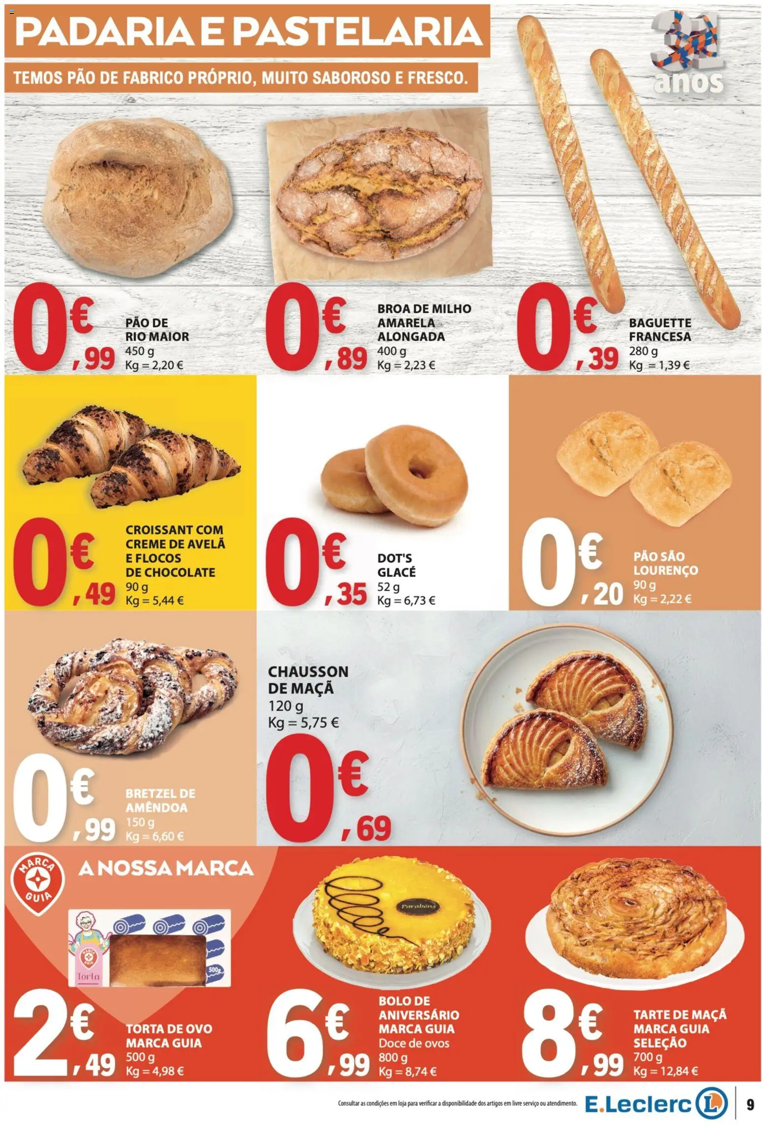 E.Leclerc folheto │ válido de 29/10/2026 | Página: 9 | Produtos: Maça, Chocolate, Torta, Creme