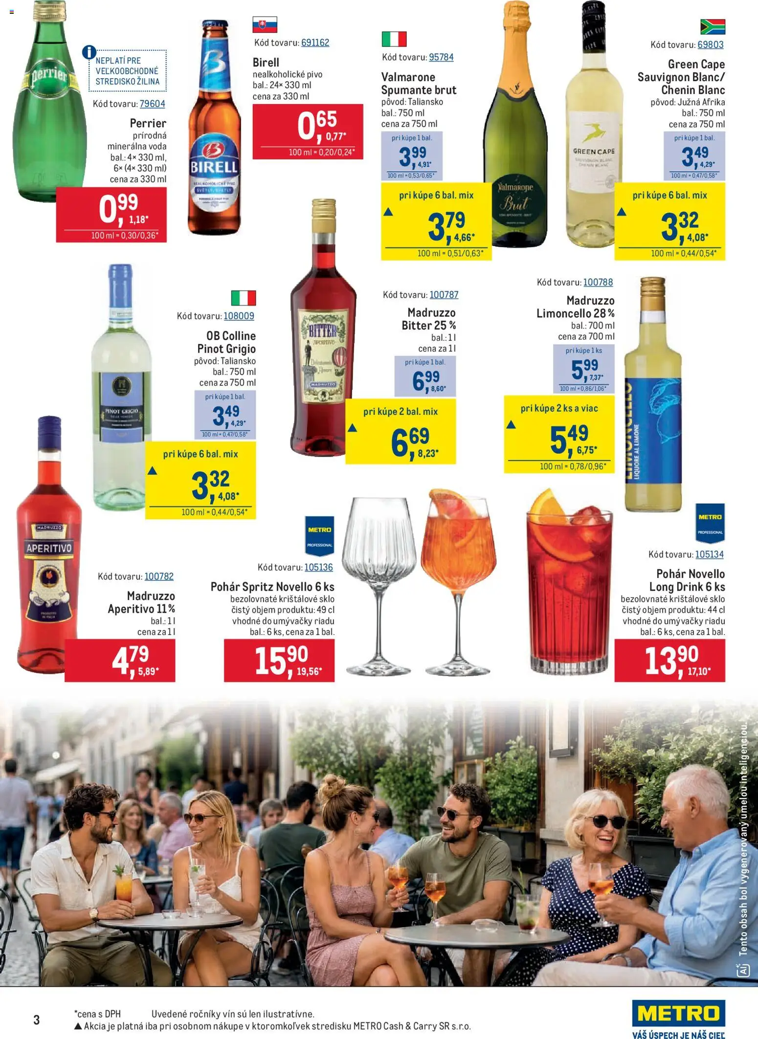 Nové Metro akcie – leták je platný od 15.07.2026 | Strana: 3 | Produkty: Birell, Voda, Minerálna voda, Nealkoholické pivo