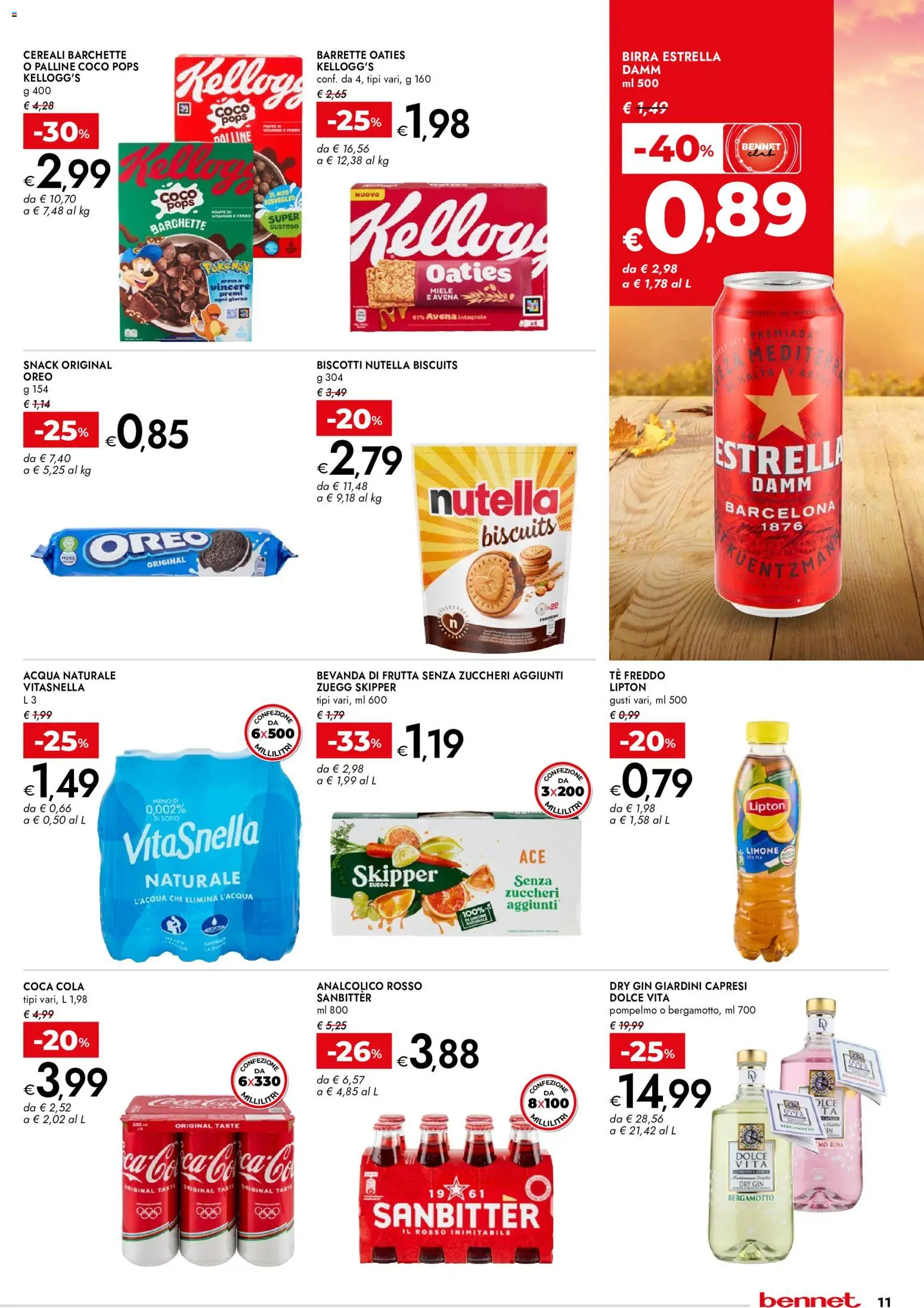 Volantino bennet del 01/10/2026 | Pagina: 11 | Prodotti: Tè, Biscotti, Limone, Nutella