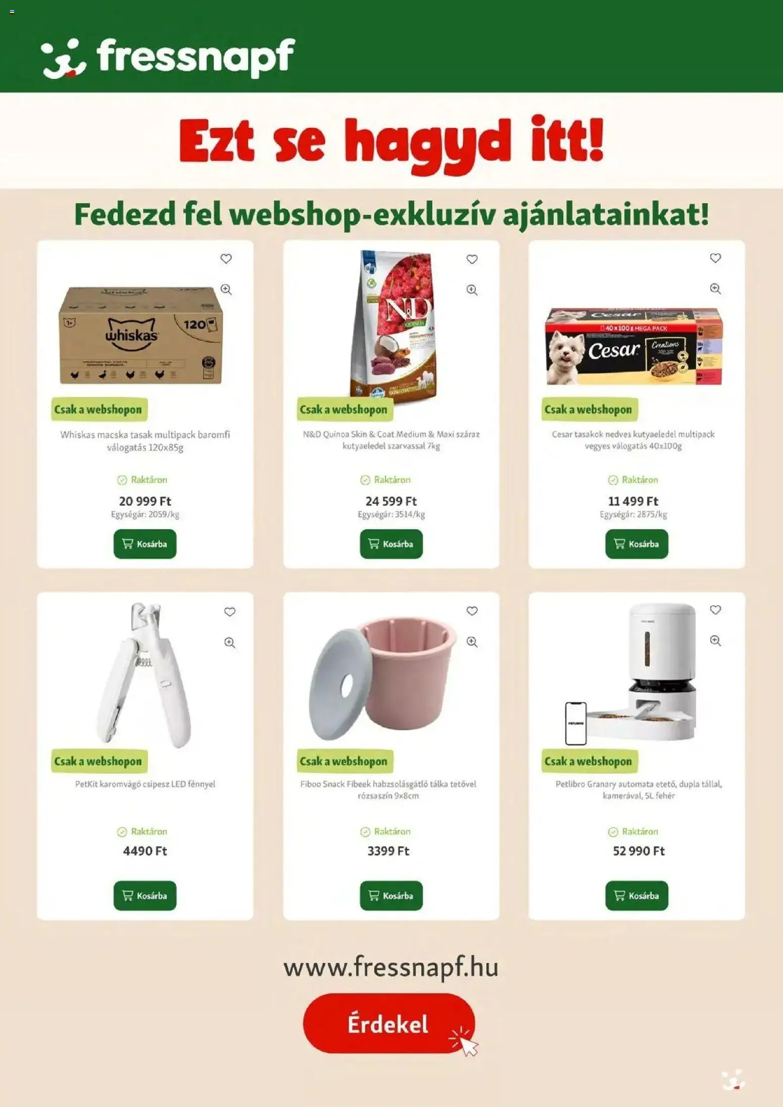 Fressnapf akciós ujság - amely érvényes a következő dátumtól: 2026.09.01. | Oldal: 15