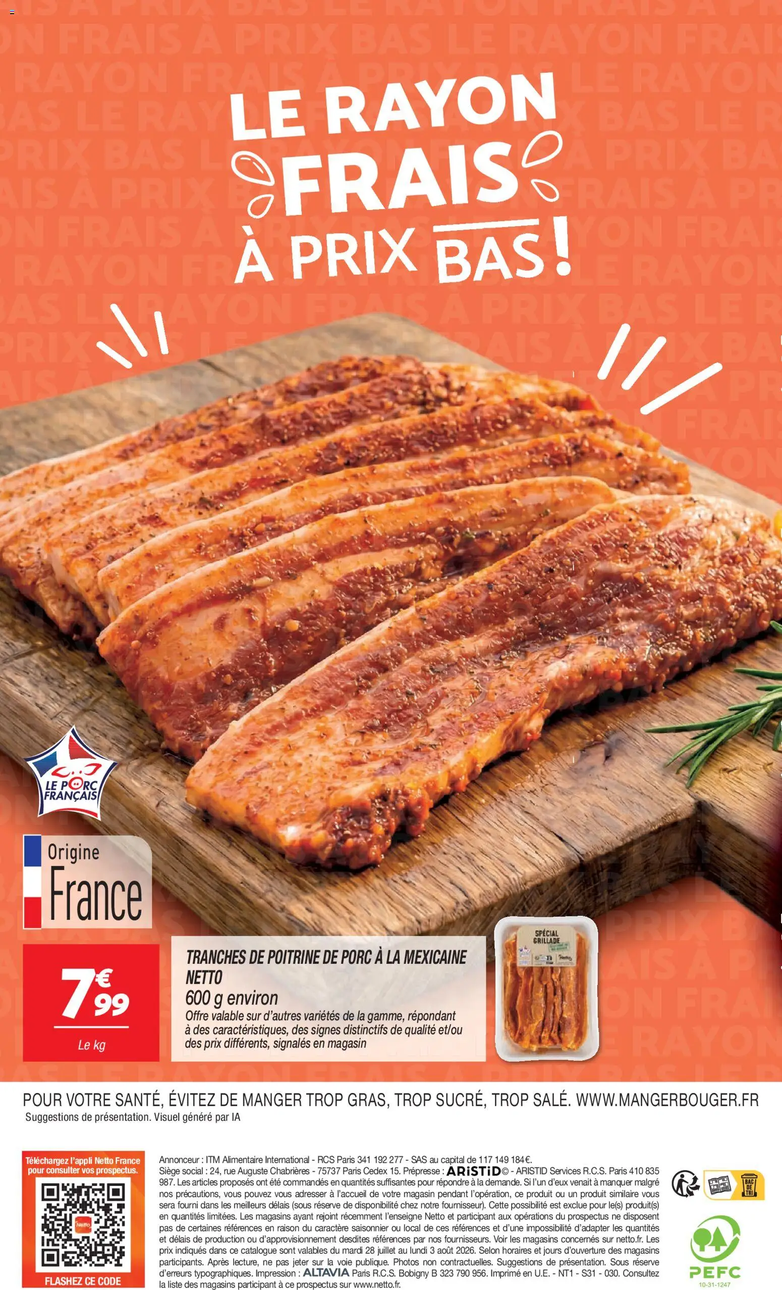 {H1} | Page: 12 | Produits: Poitrine de porc, Porc