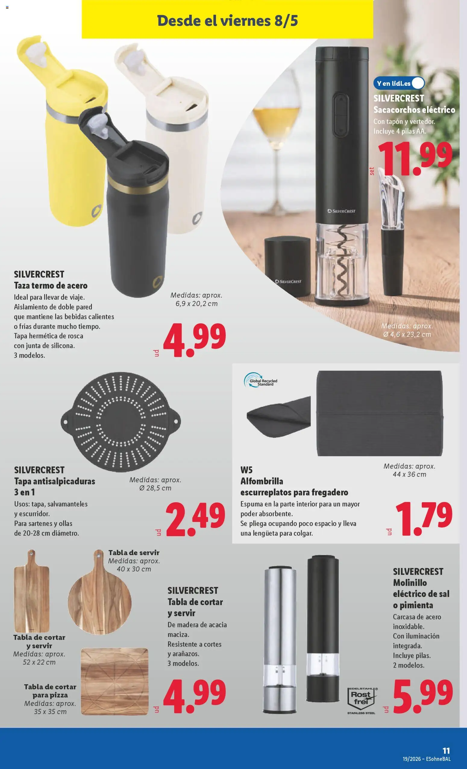 Lidl folleto de bazar │ válido desde el 04.05.2026 | Página: 23 | Productos: Fregadero, Alfombrilla, Pizza, Galette de chaise