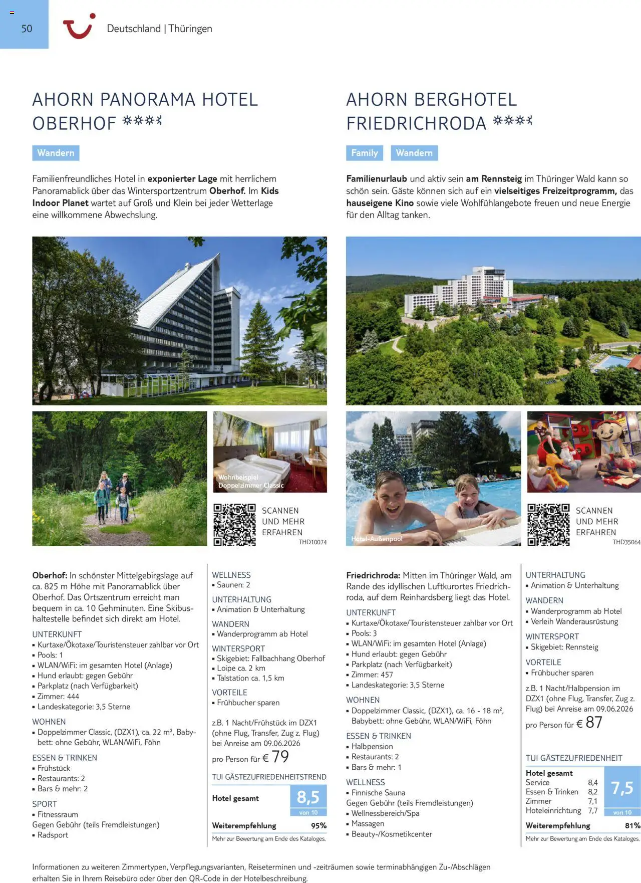 TUI Urlaub mit eigener Anreise 2025/26 – gültig ab 01.11.2025 | Seite: 50 | Produkte: Bett, Babybett, Föhn