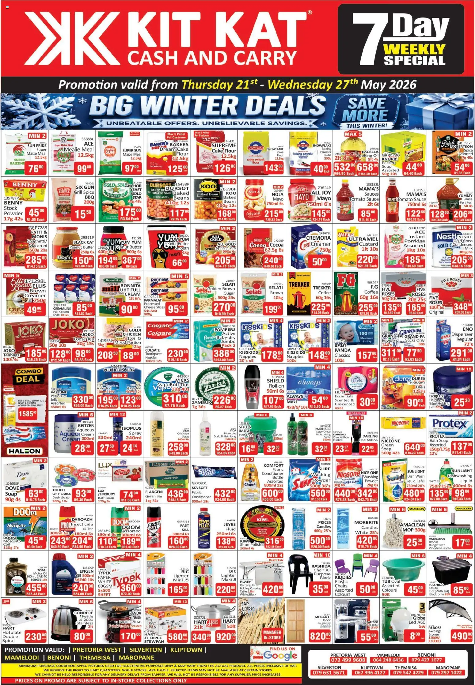 New KIT KAT Cash & Carry catalogue – valid from 21.05.2026 | Page: 1 | Products: Cheese, Mop, Soup, Nappies