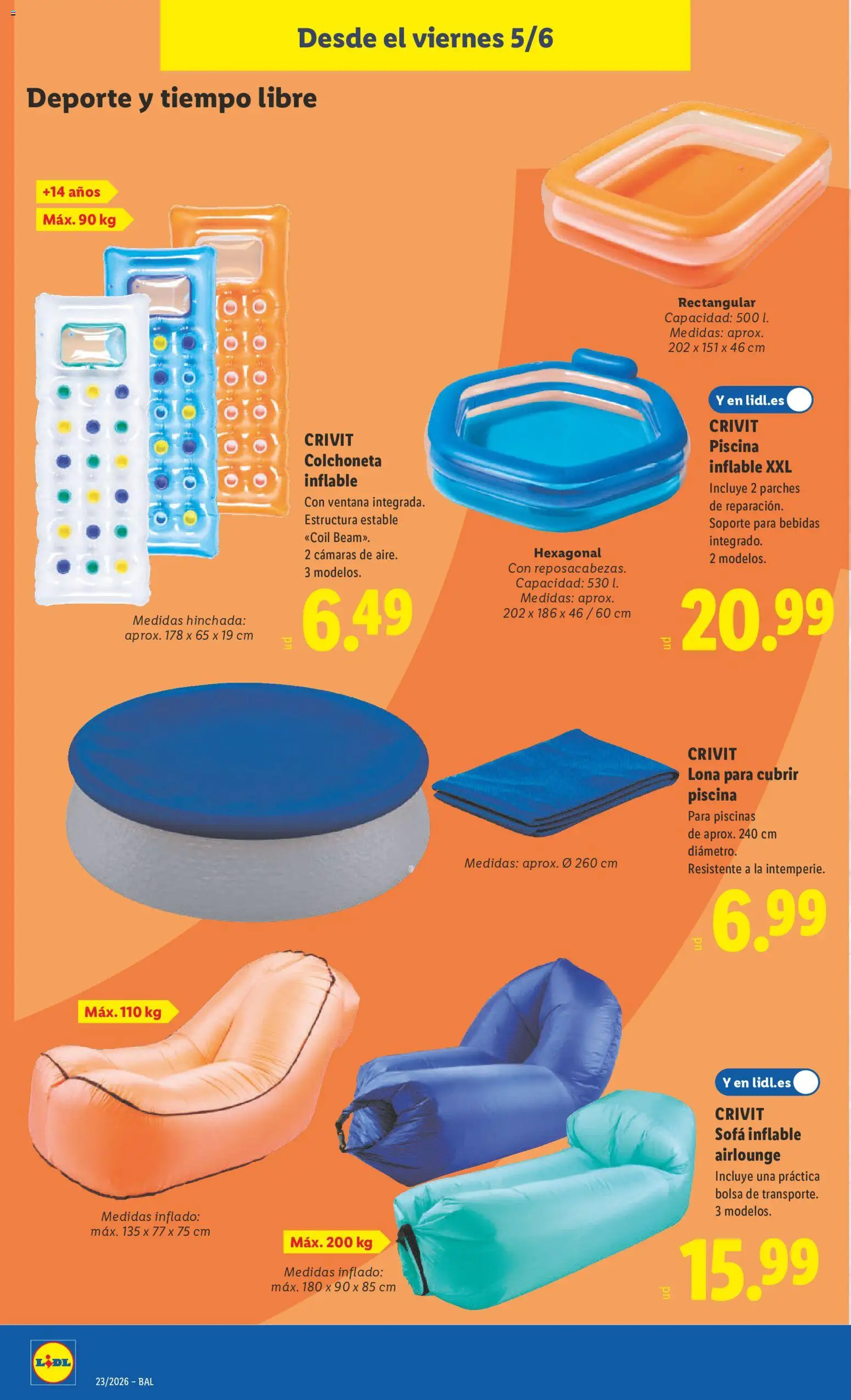 Lidl folleto de bazar Illes Balears │ válido desde el 01.06.2026 | Página: 22 | Productos: Bolsa, Sofá, Colchoneta
