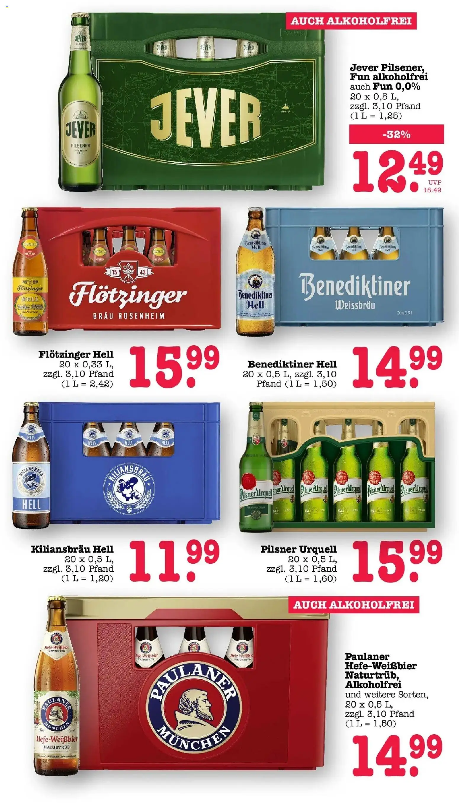 Edeka Prospekt Offenbach (ab 31.08.2026) » Angebote Online | Seite: 49 | Produkte: Weißbier, Benediktiner hell, Jever, Paulaner