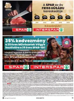 Spar akciós újság - amely érvényes a következő dátumtól: 18.06.2026 | Oldal: 19