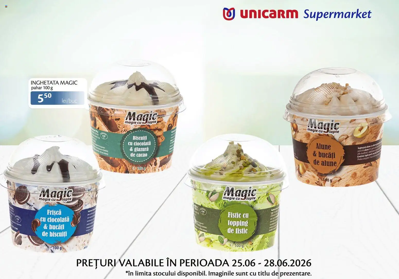 Noul catalog Unicarm – valabil de la 25.06.2026 | Pagină: 7 | Produse: Alune, Lapte, Frișcă, Cacao