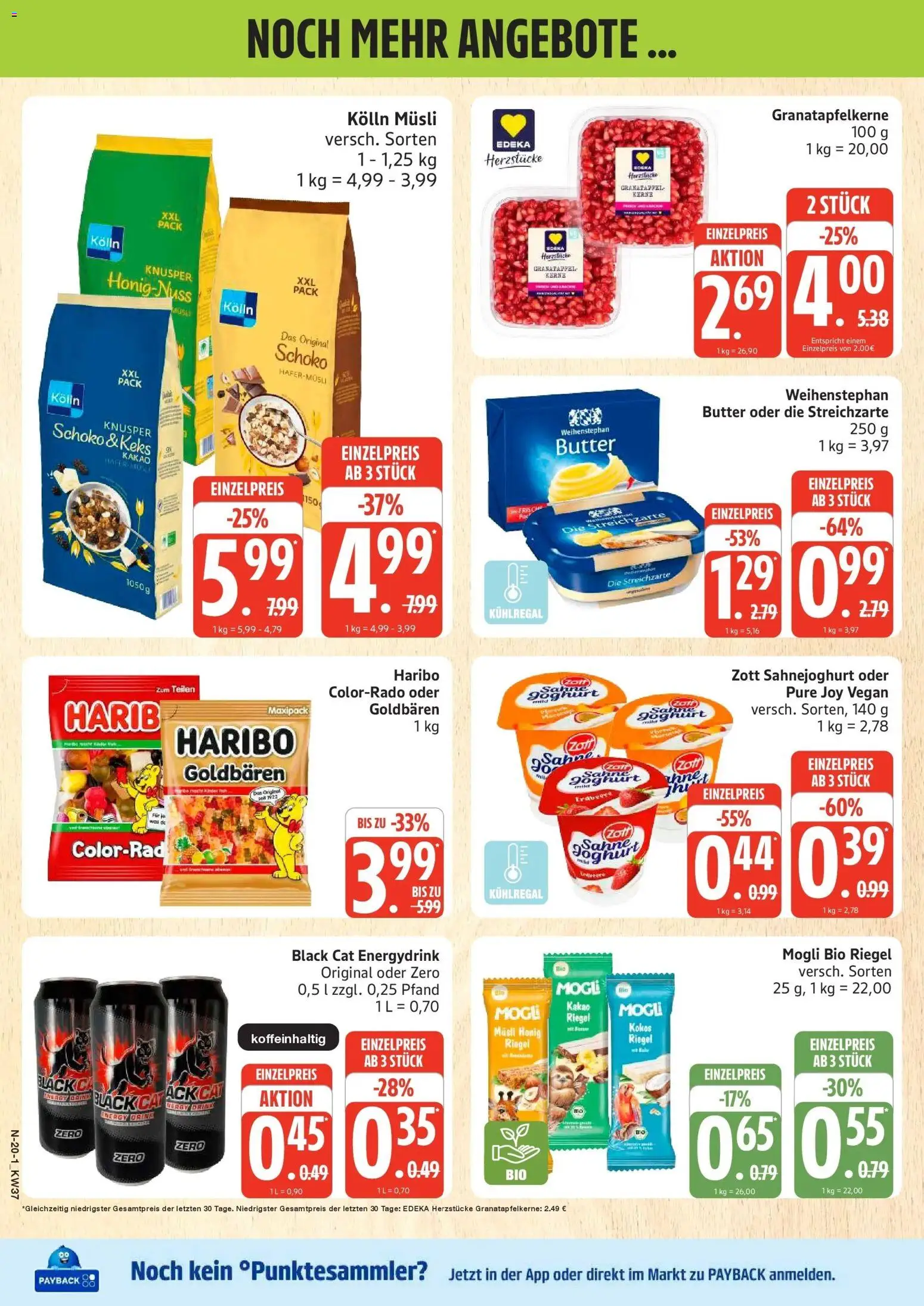 Marktkauf Prospekt Buxtehude (ab 07.09.2026) » Angebote online | Seite: 20 | Produkte: Kolln, Kolln musli, Weihenstephan butter, Sahne