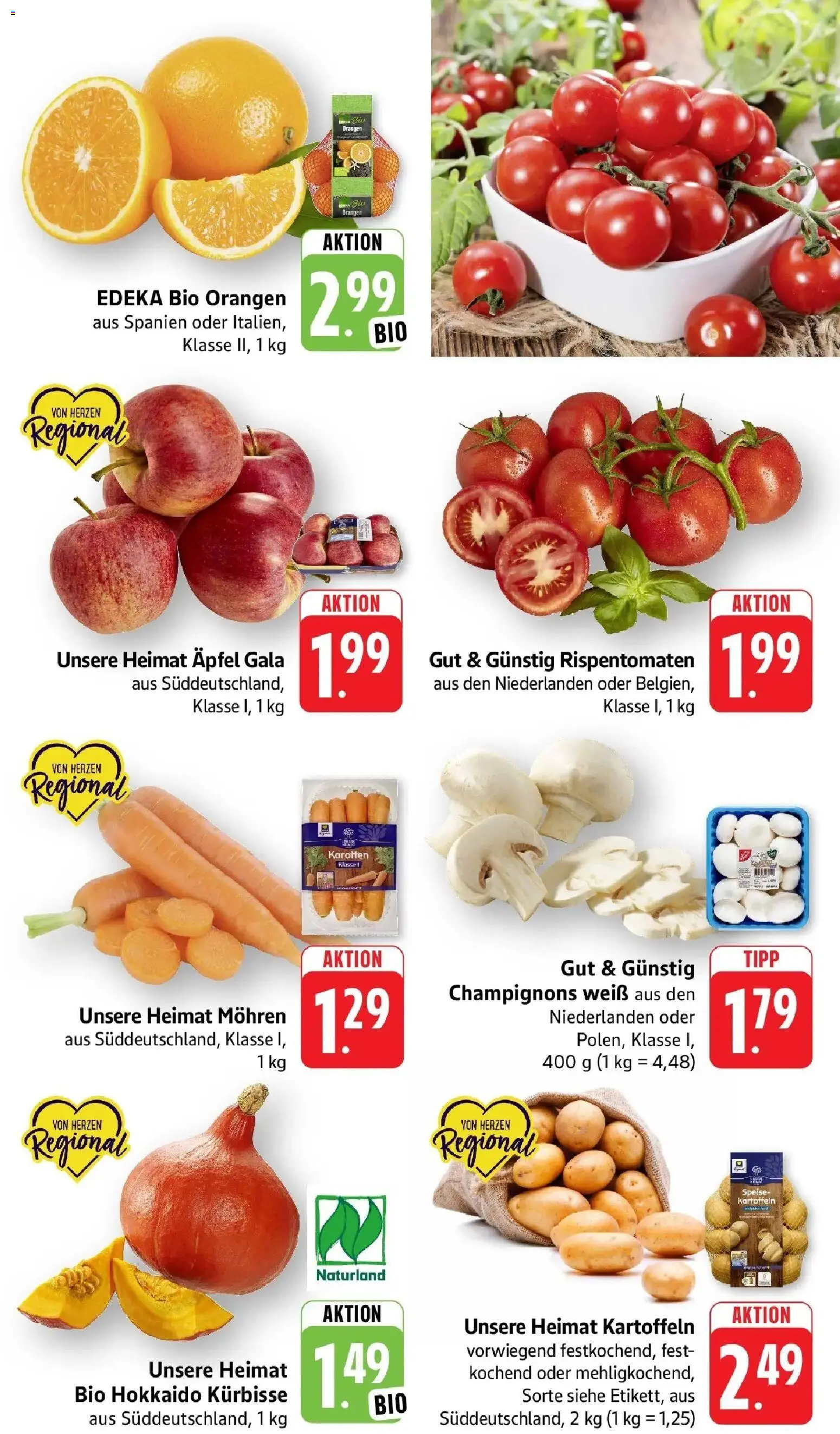 Edeka Prospekt Gengenbach (ab 26.10.2026) » Angebote Online | Seite: 2 | Produkte: Äpfel, Orangen, Champignons, Kartoffeln
