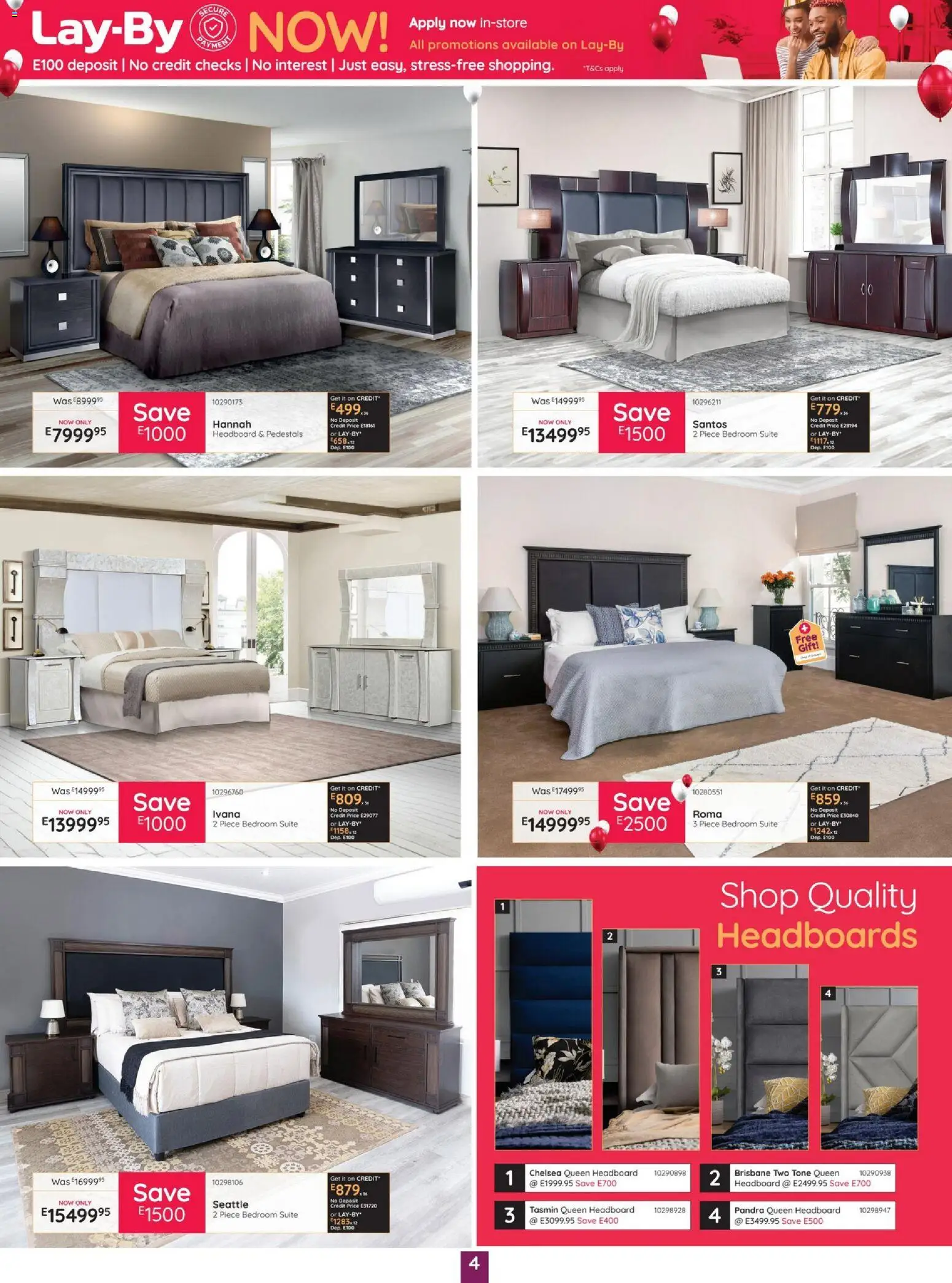 New Bradlows catalogue – valid from 16/07/2026 | Page: 4 | Products: Headboard