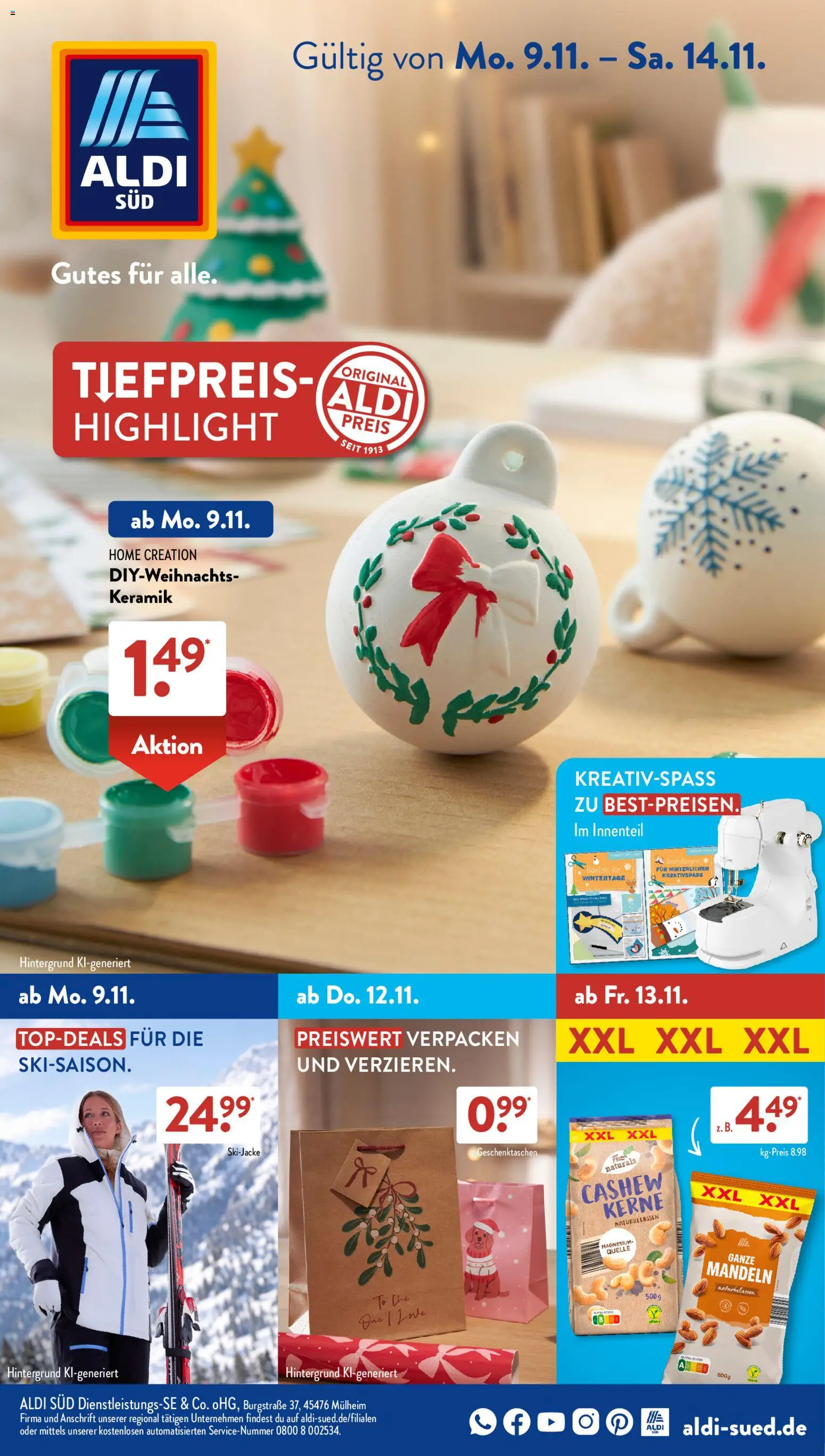 Aldi Süd Prospekt – gültig ab 09.11.2026 | Seite: 1