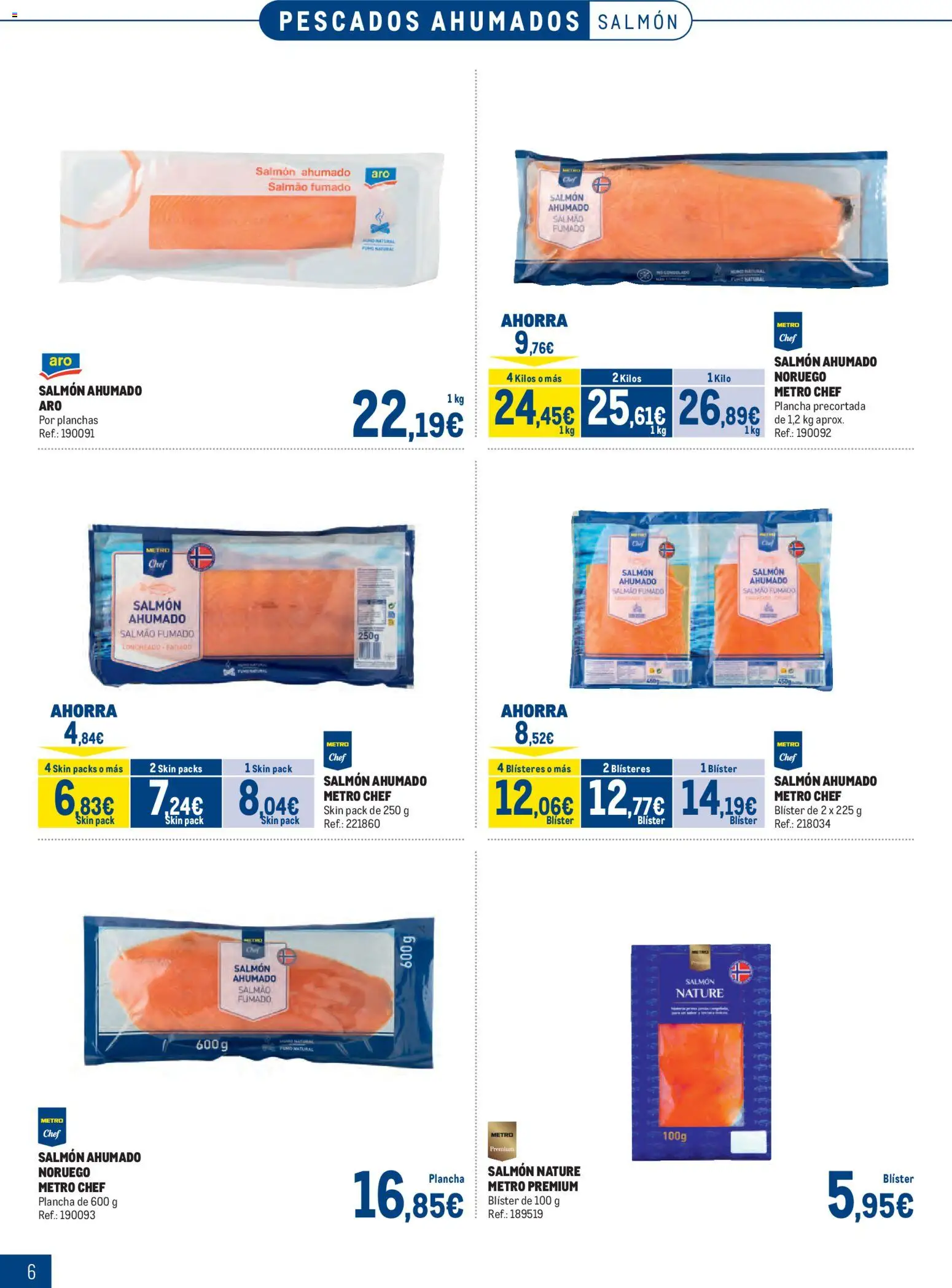 Makro Pescados │ válido desde el 06/07/2026 | Página: 6 | Productos: Salmón ahumado, Plancha, Loncheado