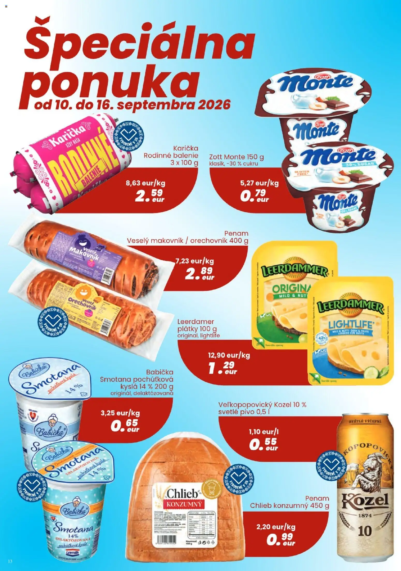 Nové KARMEN CBA akcie – leták je platný od 03.09.2026 | Strana: 13
