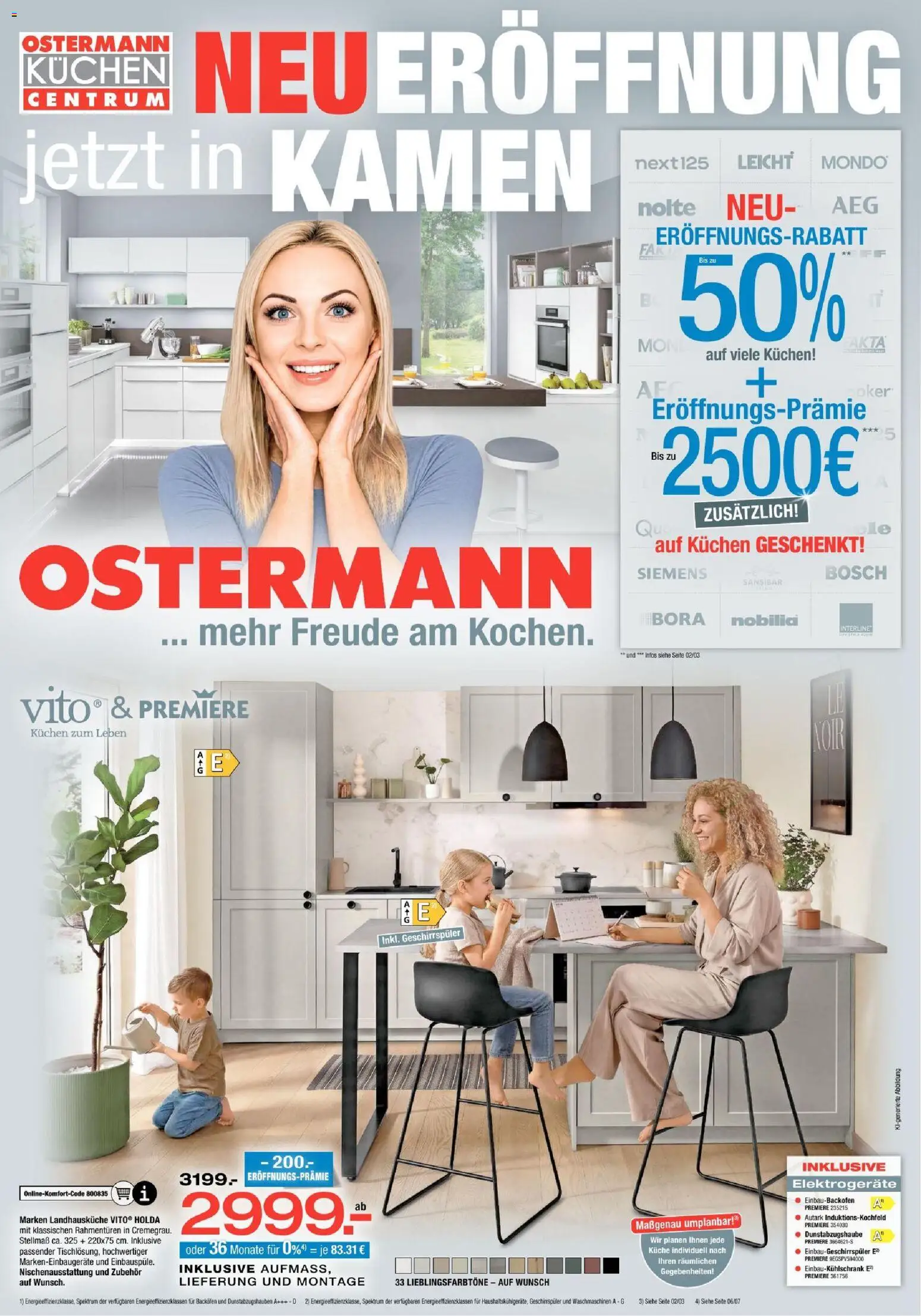 Ostermann Prospekt – gültig ab 31.10.2026 | Seite: 1 | Produkte: Bosch, Siemens, Küche, Kuchen
