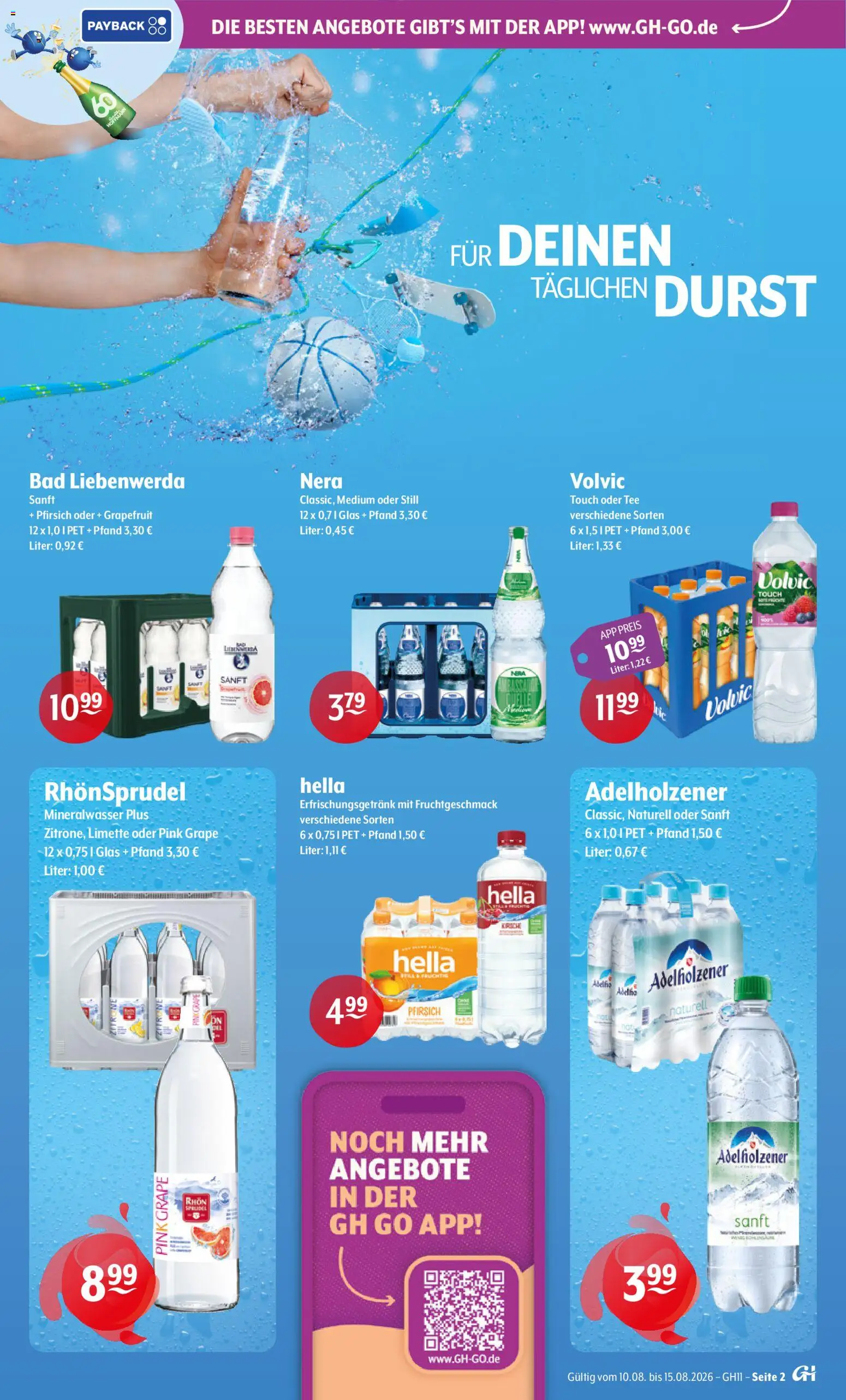 Getränke Hoffmann Prospekt – gültig ab 10.08.2026 | Seite: 2 | Produkte: Bad, Limette, Rhonsprudel, Volvic