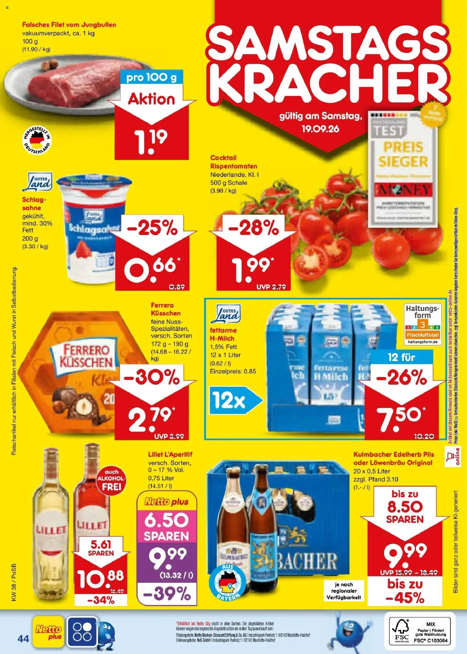 Netto Marken-Discount Prospekt Amberg – gültig ab 14.09.2026 | Seite: 58 | Produkte: Pils, Bilder, Alkohol, Sahne