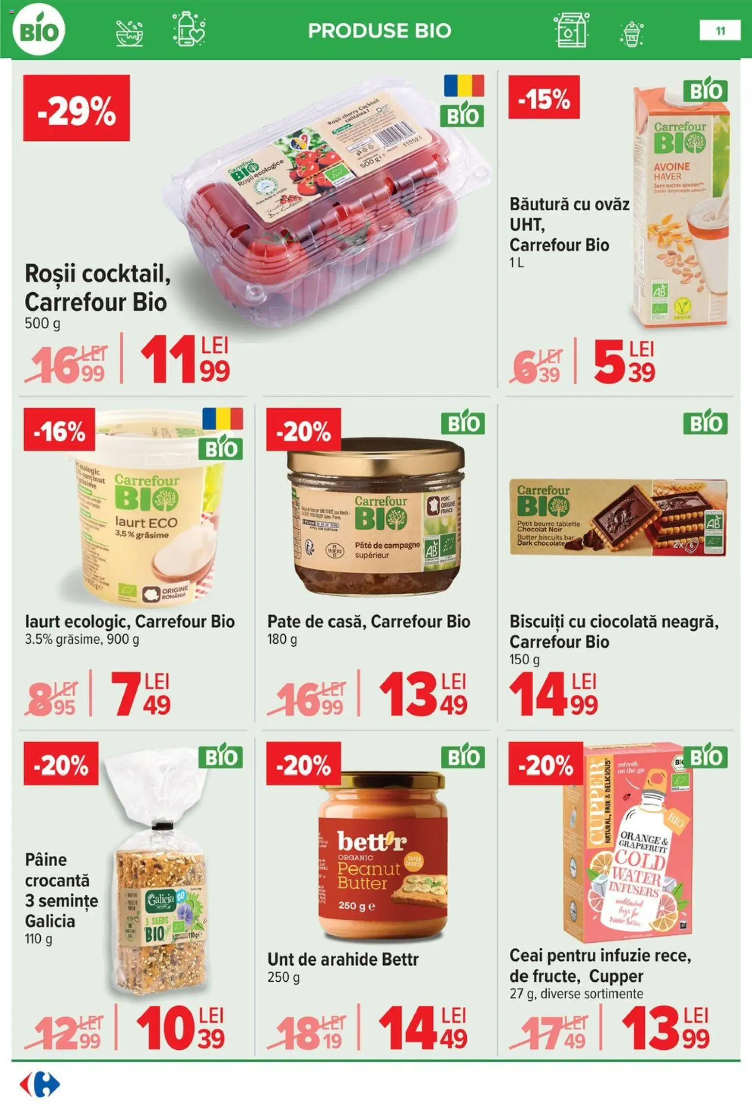 Noul catalog Carrefour – valabil de la 10.06.2026 | Pagină: 11 | Produse: Şerit ödül, Semințe, Pâine, Ciocolată