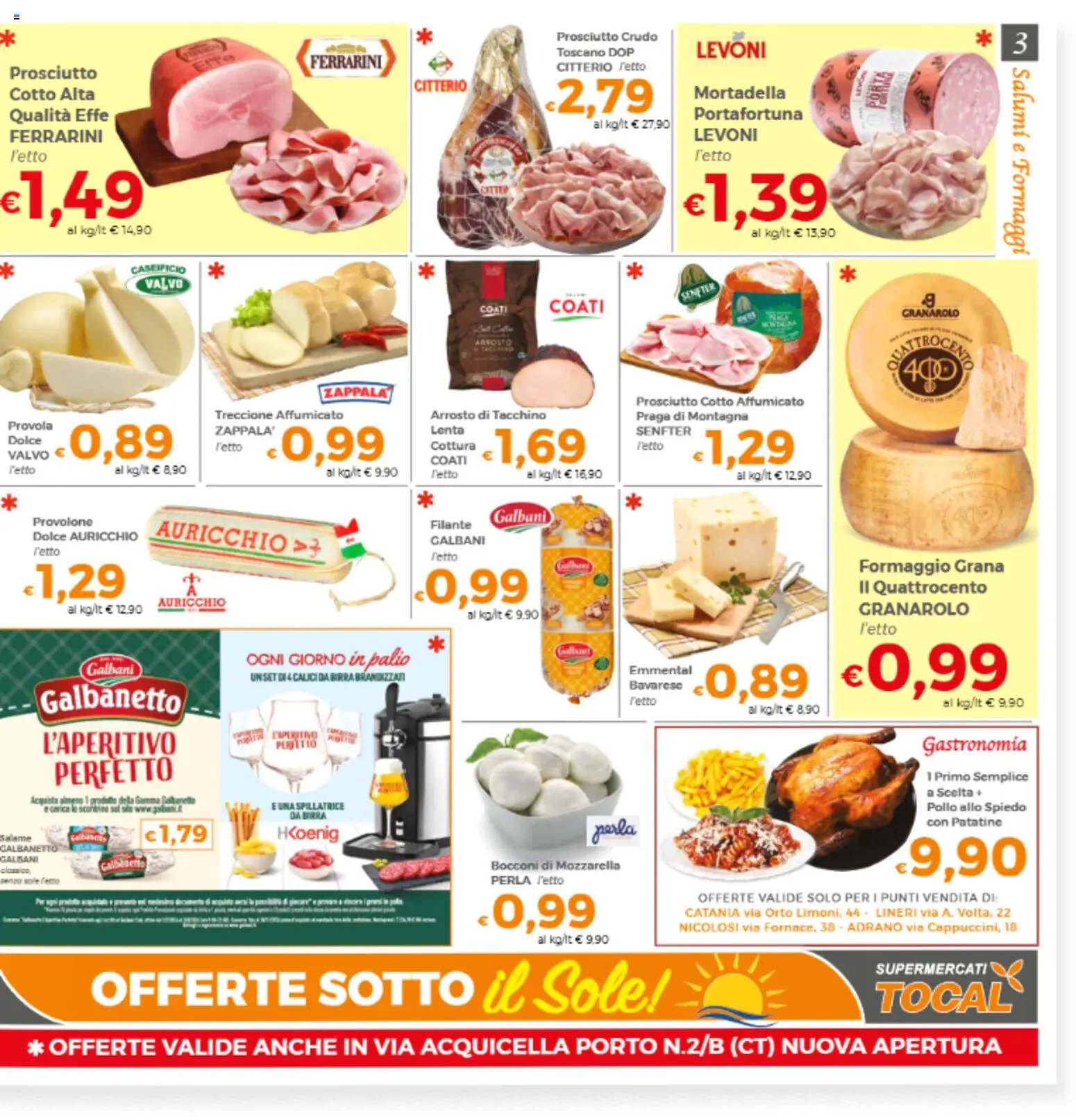 Volantino Tocal del 10/07/2026 | Pagina: 3 | Prodotti: Arrosto, Provolone, Birra, Emmental