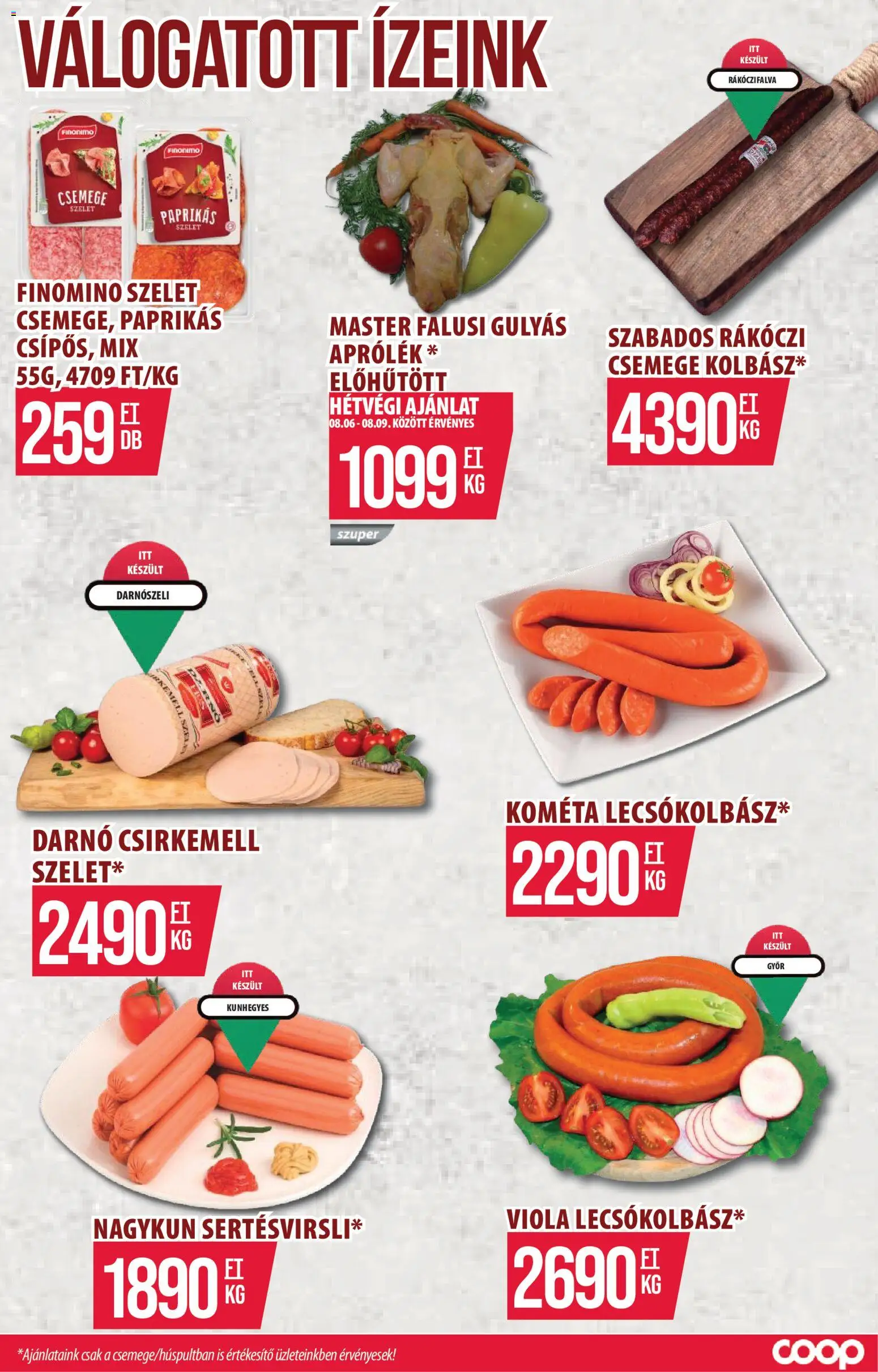 COOP Szolnok akciós ujság - amely érvényes a következő dátumtól: 2026.08.06. | Oldal: 11 | Termékek: Csirkemell