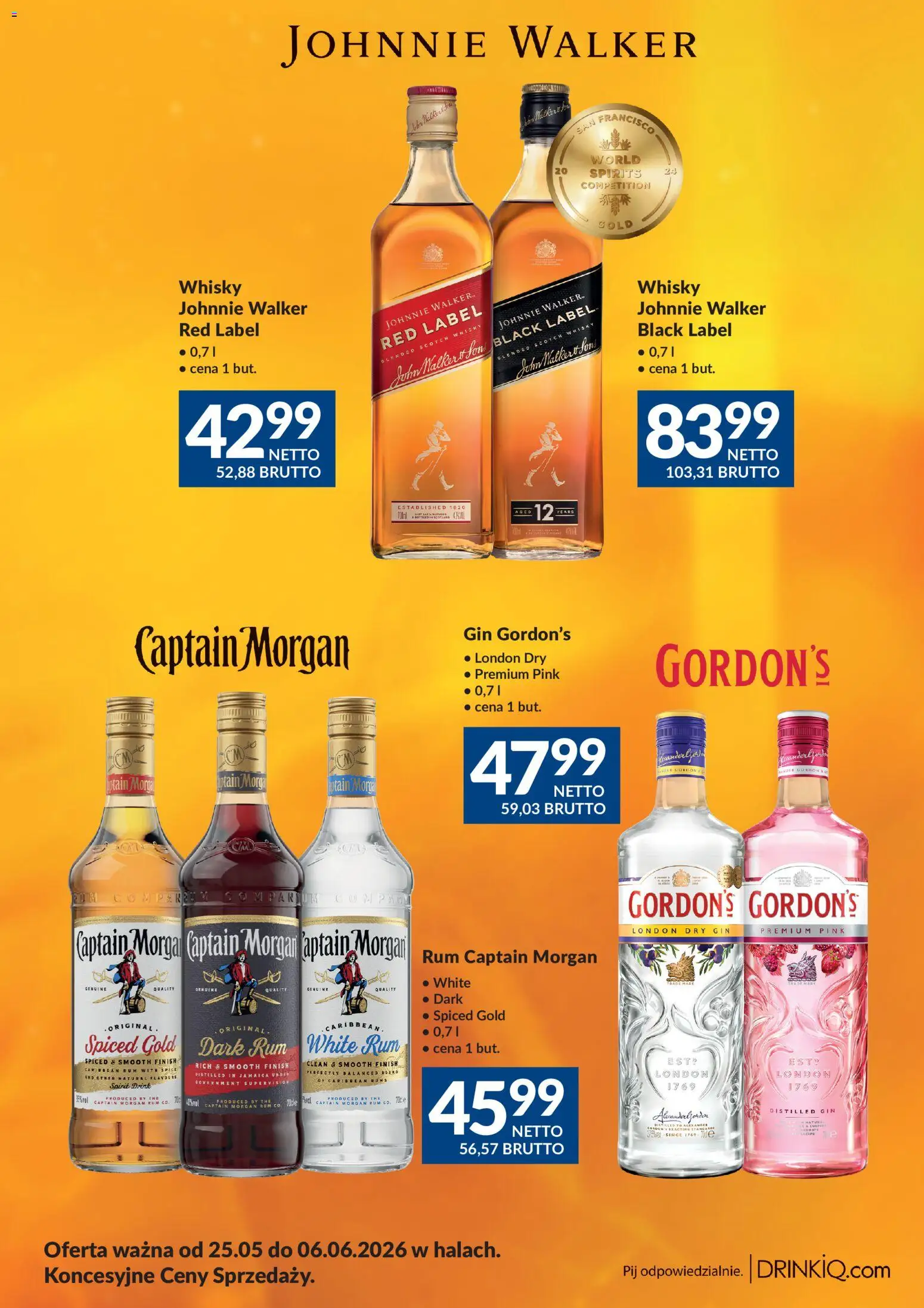 Makro gazetka - Diageo od 25.05.2026 | Strona: 1 | Produkty: Red label, Black Label, Rum, Whisky