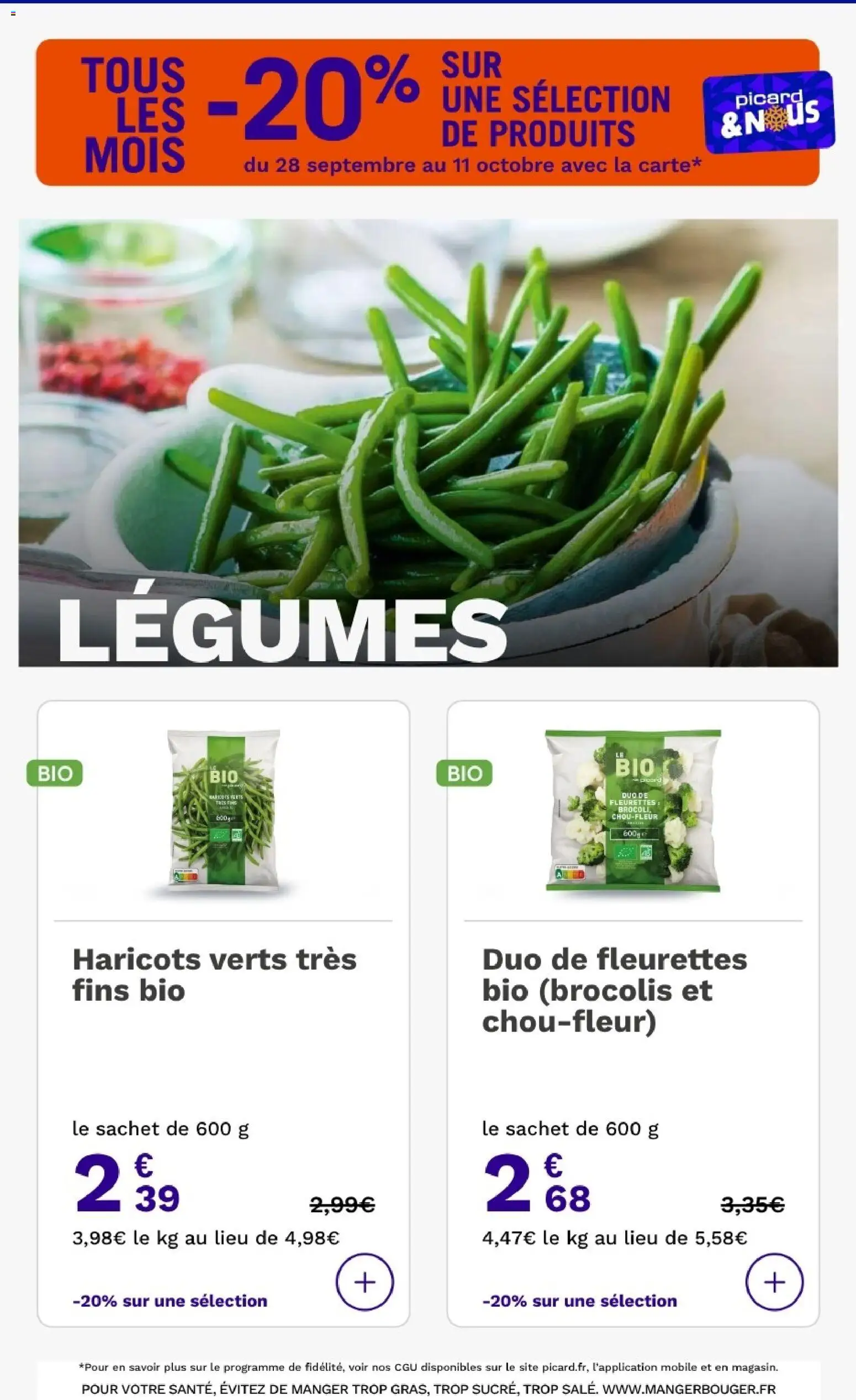 {H1} | Page: 21 | Produits: Brocoli, Brocolis, Haricots verts, Haricots