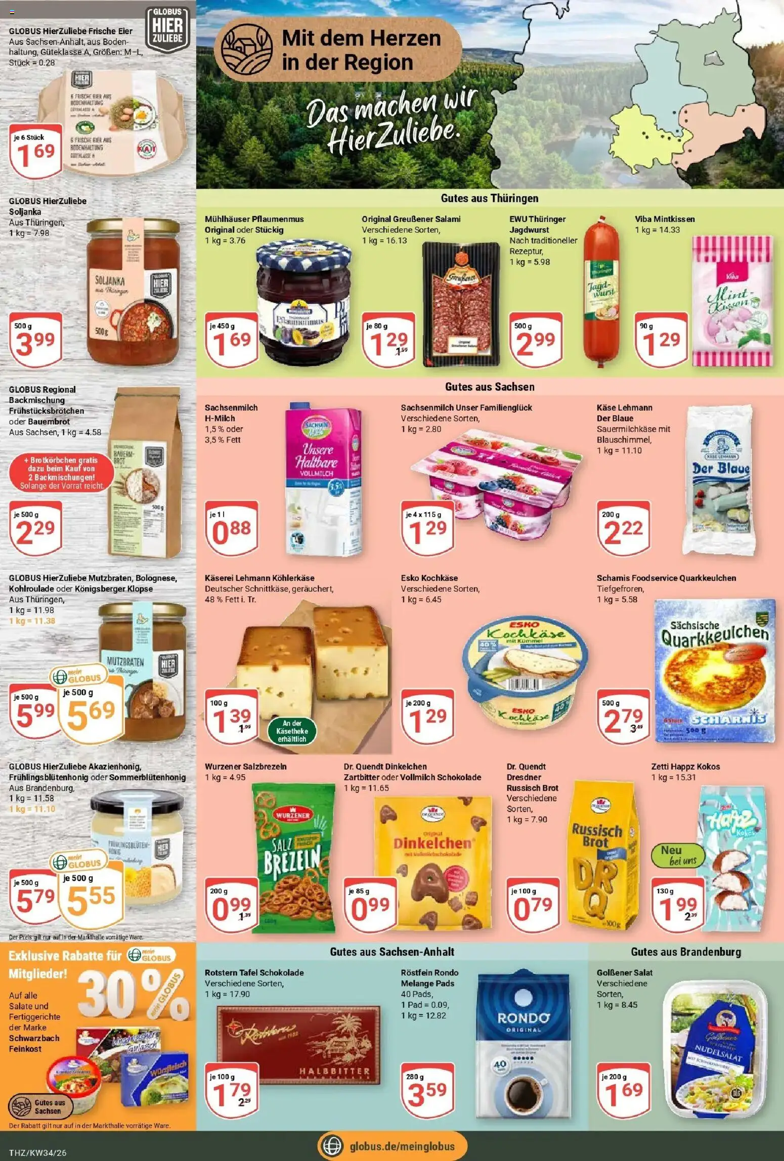 Globus Prospekt Zeitz (ab 17.08.2026) » Angebote online | Seite: 4 | Produkte: Eier, Salz, Brot, Salami