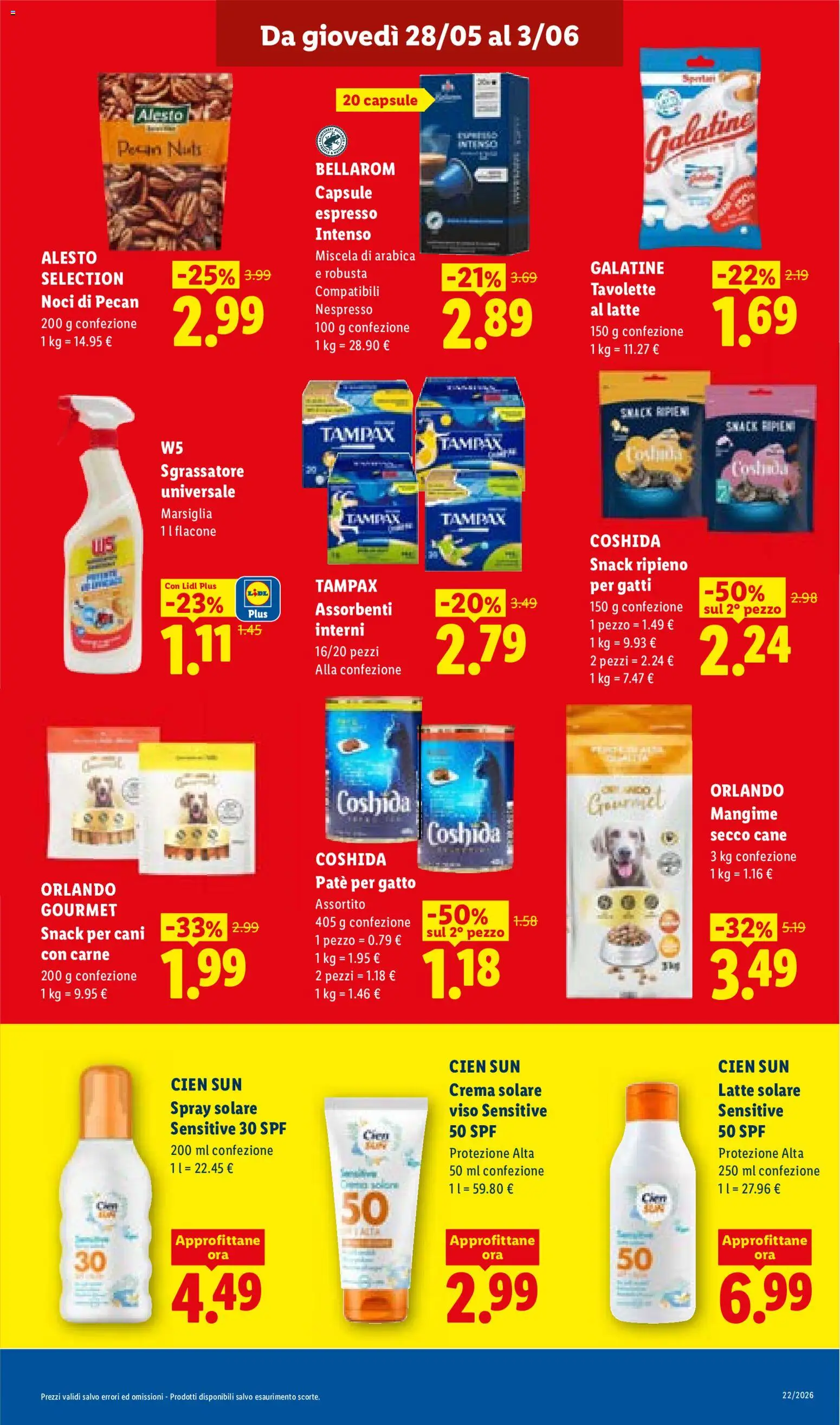 Volantino Lidl del 28.05.2026 | Pagina: 13 | Prodotti: Crema, Paté, Crema solare, Noci