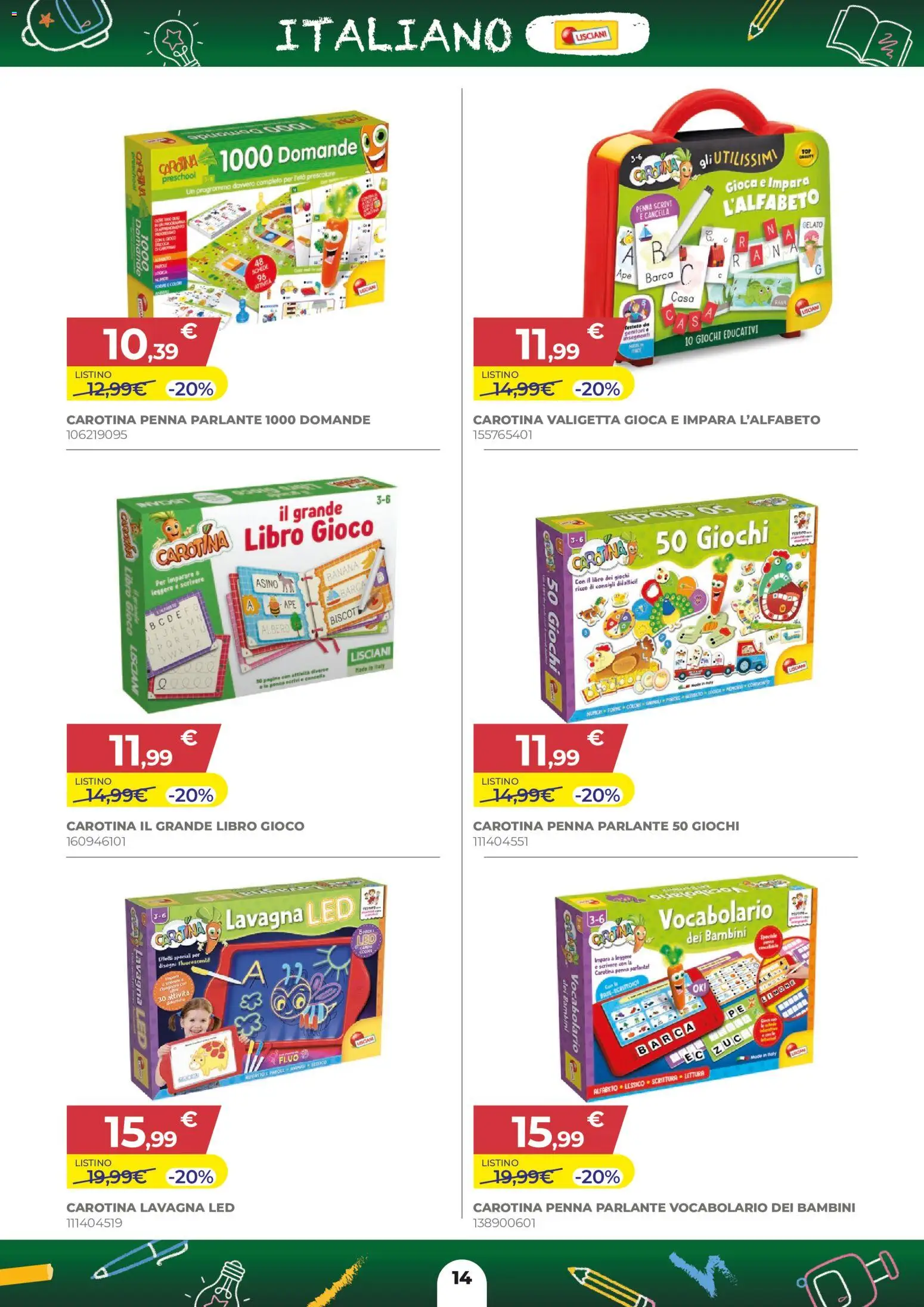 Volantino Toys Center del 27/08/2026 | Pagina: 14 | Prodotti: Gelato, Gioco, Valigetta