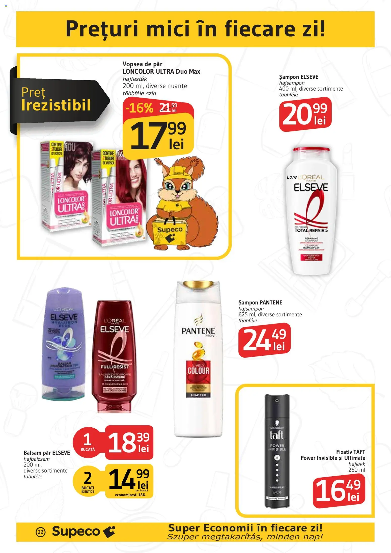 Noul catalog Supeco – valabil de la 20.08.2026 | Pagină: 22 | Produse: Vopsea, Mici, Balsam, Vopsea de păr