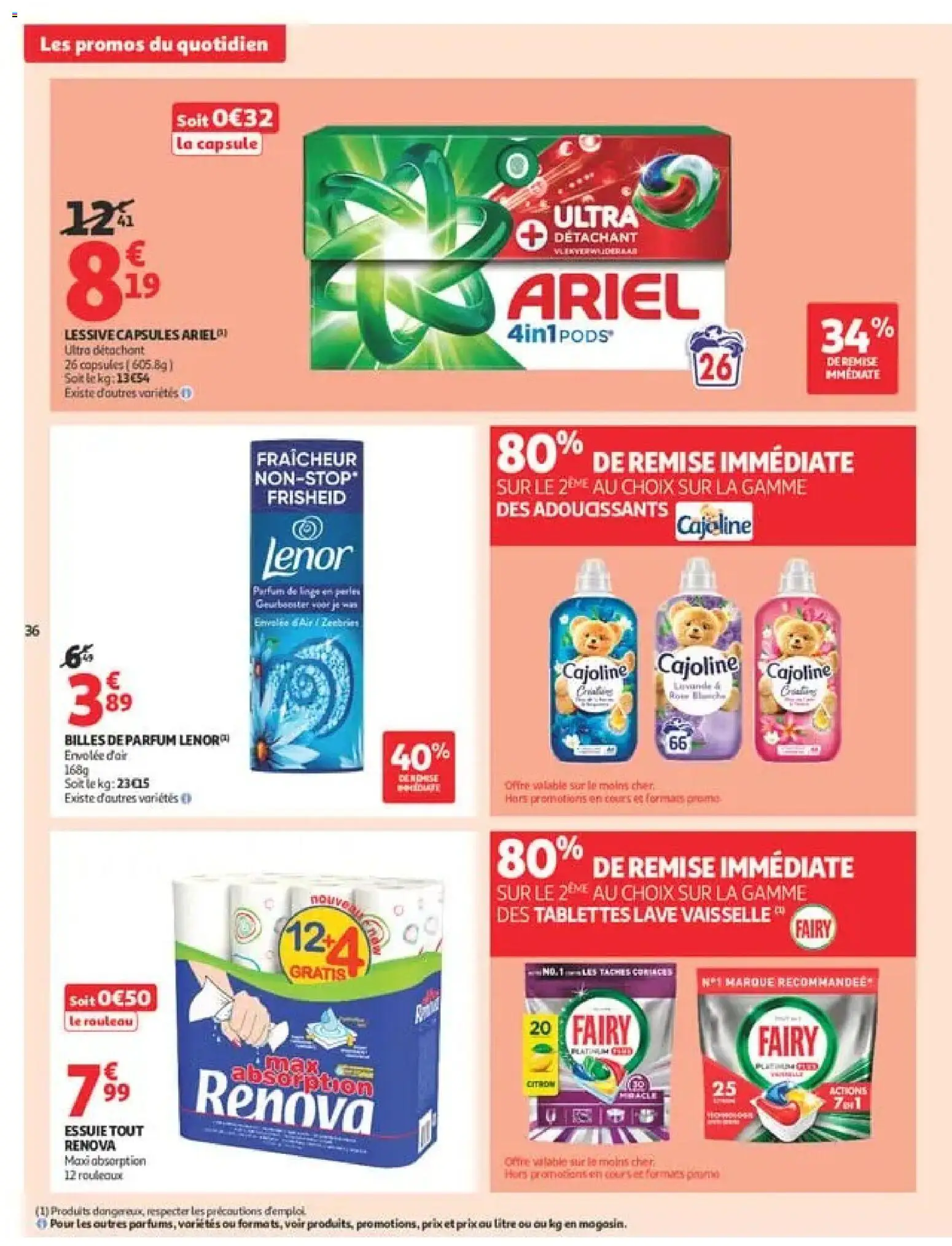 {H1} | Page: 36 | Produits: Citron, Lavande, Fairy, Détachant