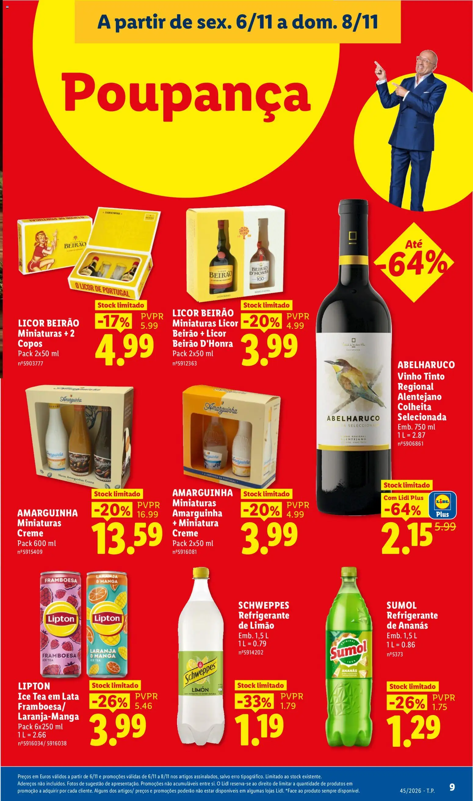 Lidl Promoções Fim de Semana │ válido de 06/11/2026 | Página: 9 | Produtos: Copos, Manga, Ananás, Creme