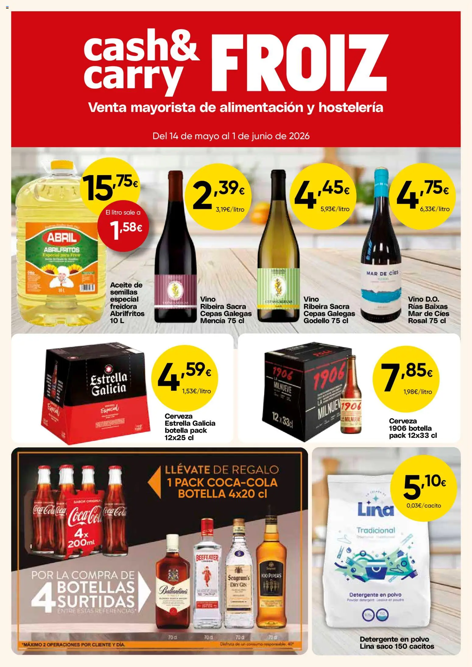 Froiz - Folleto Cash │ válido desde el 14.05.2026 | Página: 1 | Productos: Polvo, Vino, Cerveza, Freidora