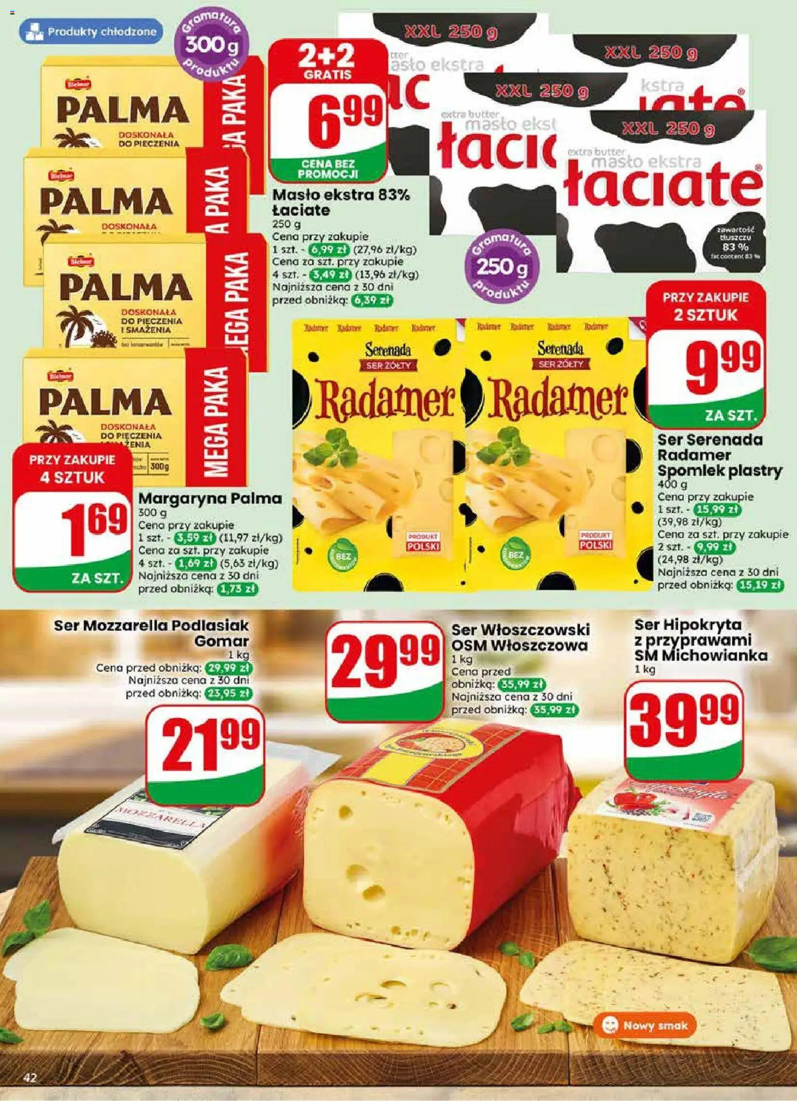 Dino gazetka od 03.06.2026 | Strona: 42 | Produkty: Margaryna, Masło, Ser, Mozzarella