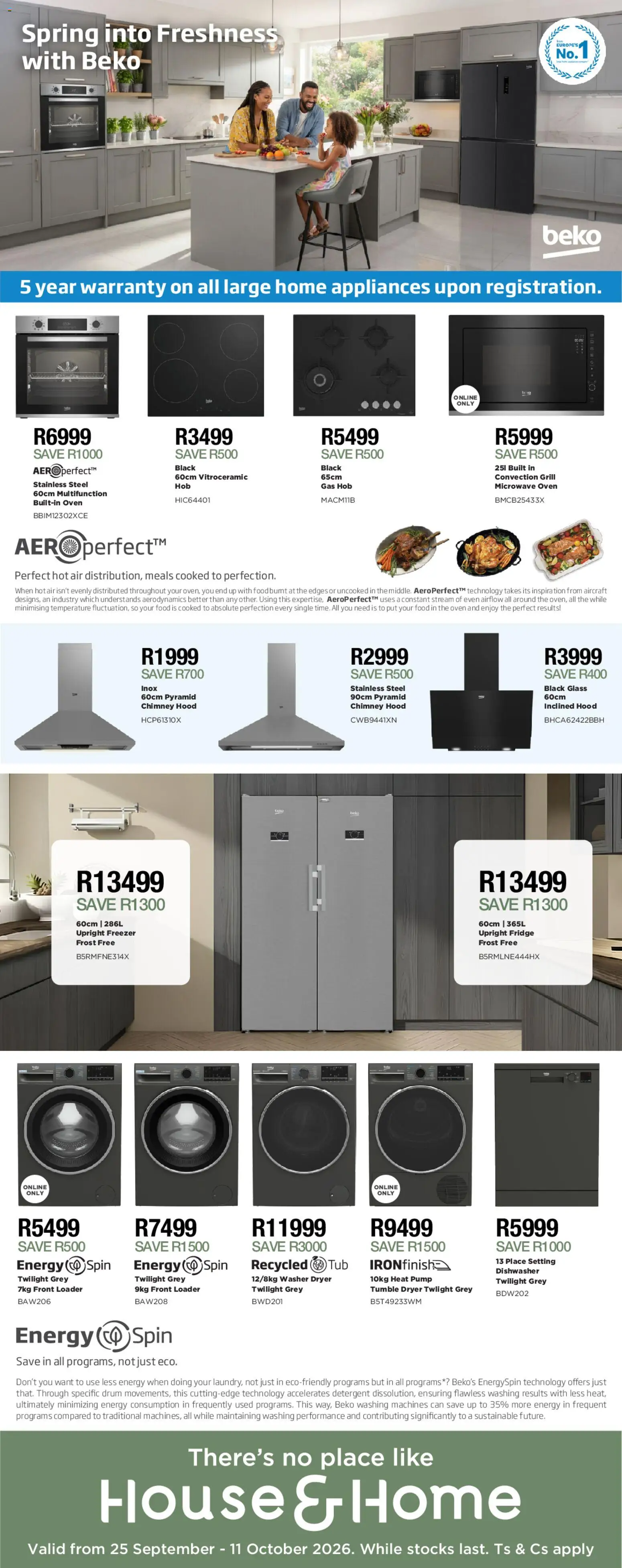 New House and Home catalogue – valid from 25/09/2026 | Page: 1 | Products: Dryer, Hob, Microwave, Hood