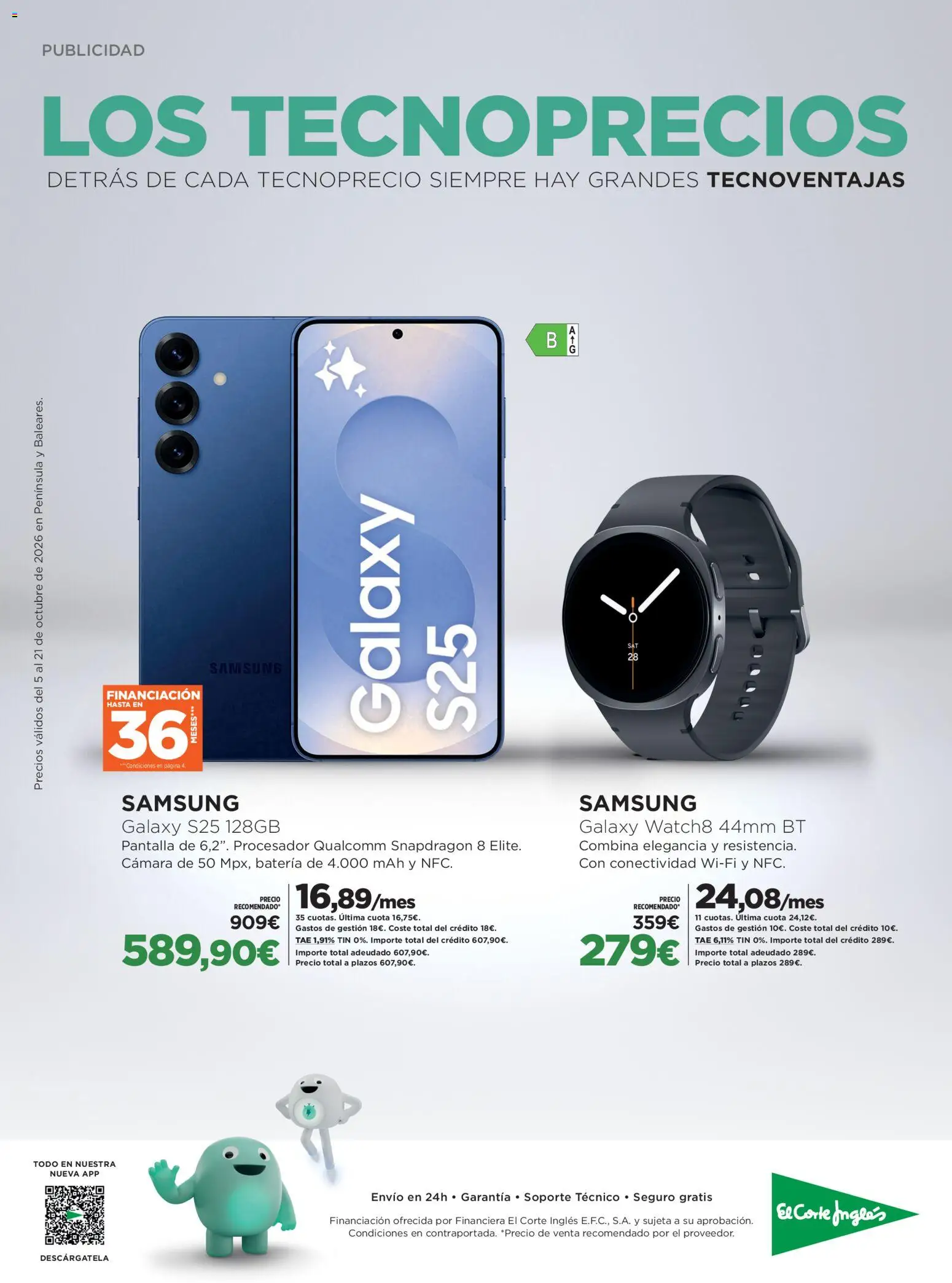 El Corte Inglés Los Tecnoprecios │ válido desde el 05/10/2026 | Página: 1 | Productos: Cámara, Batería