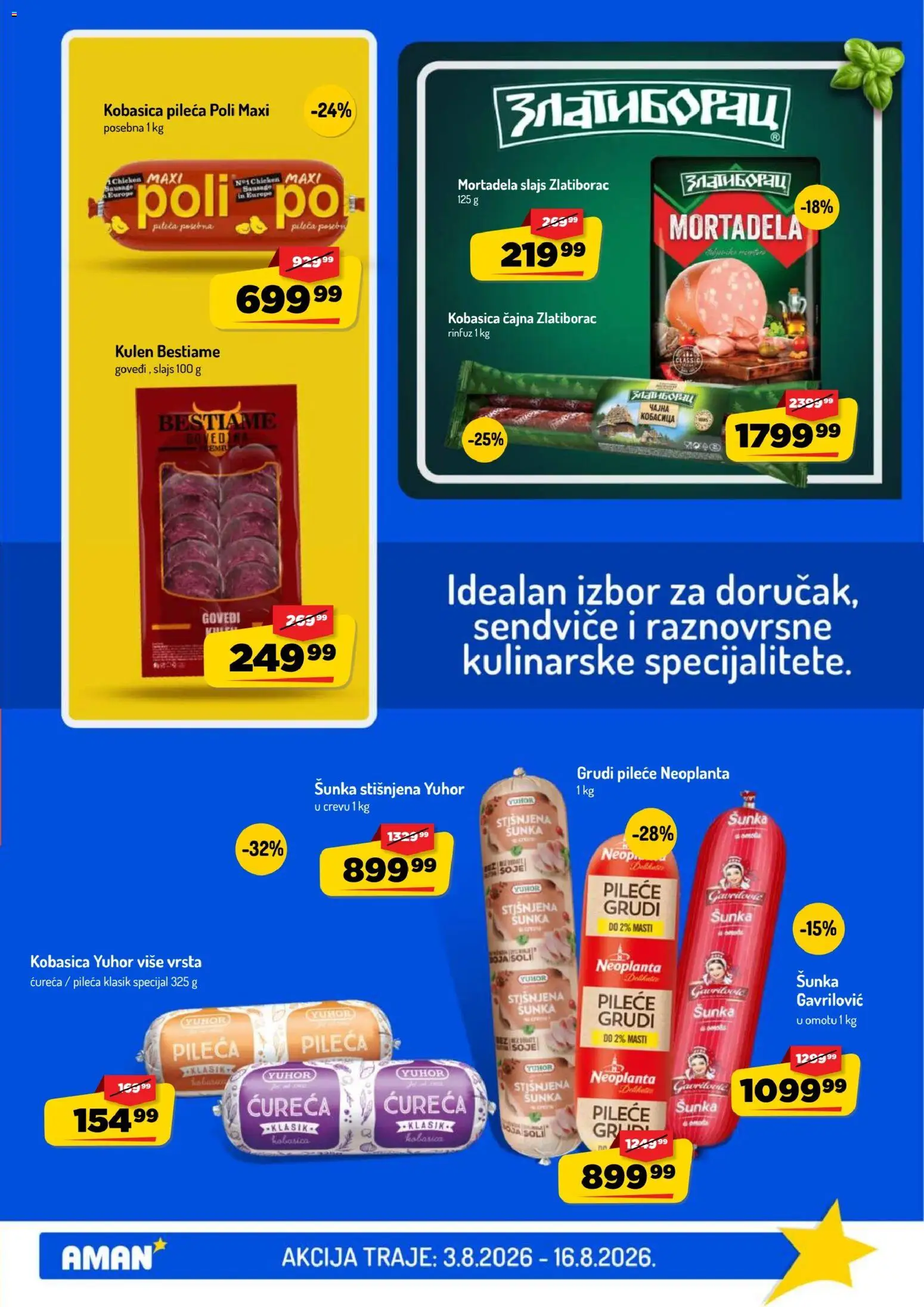 Aman katalog - važi od 03.08.2026 | Strana: 5 | Proizvode: Kulen, Mortadela, Šunka, Kobasica